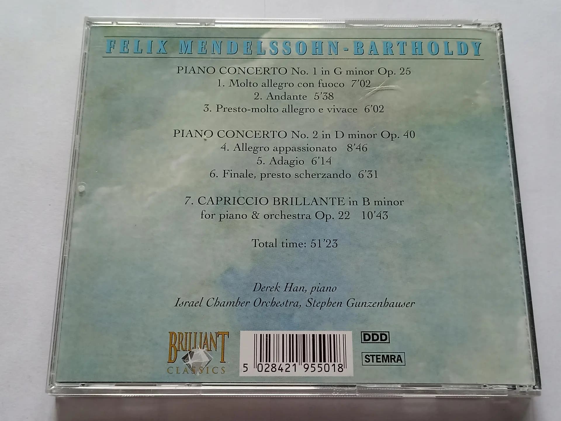 Główne zdjęcie - Derek Han, Israel Chamber Orchestra, Stephen Gunzenhauser - Piano Concertos - Capriccio Brillante
