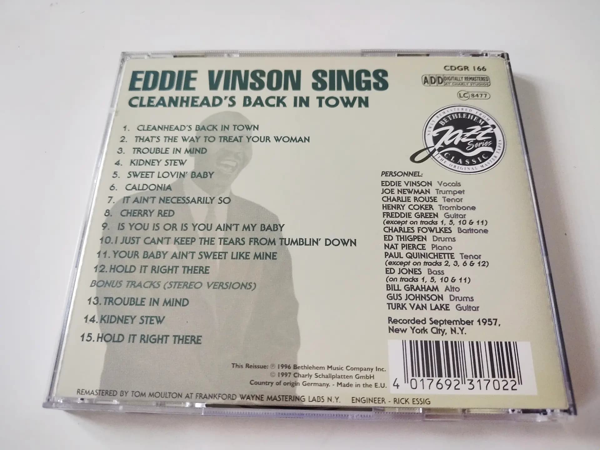 Główne zdjęcie - Eddie "Cleanhead" Vinson - Cleanhead's Back In Town