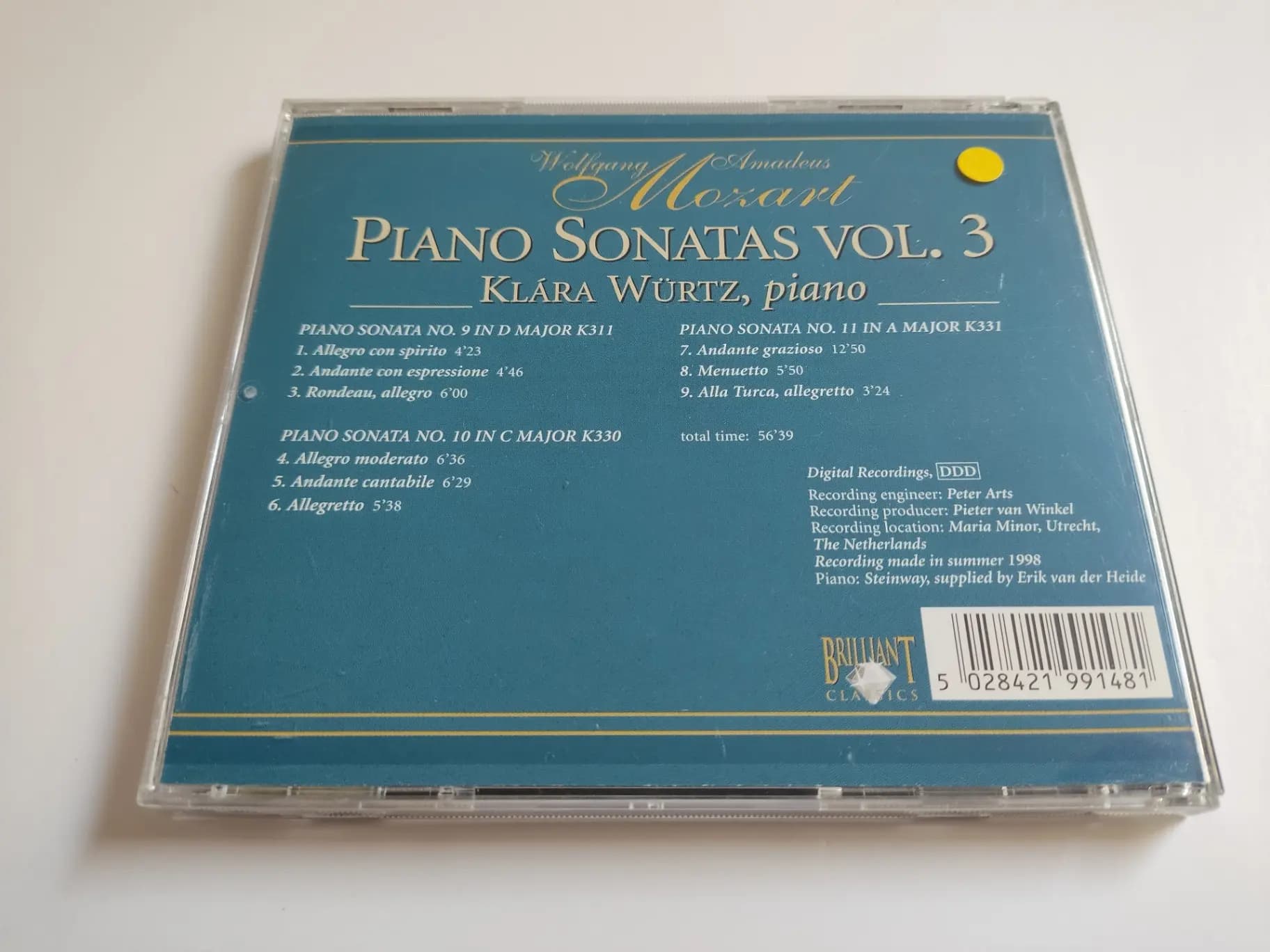 Główne zdjęcie - Mozart, Klára Würtz - Piano Sonatas Vol. 3