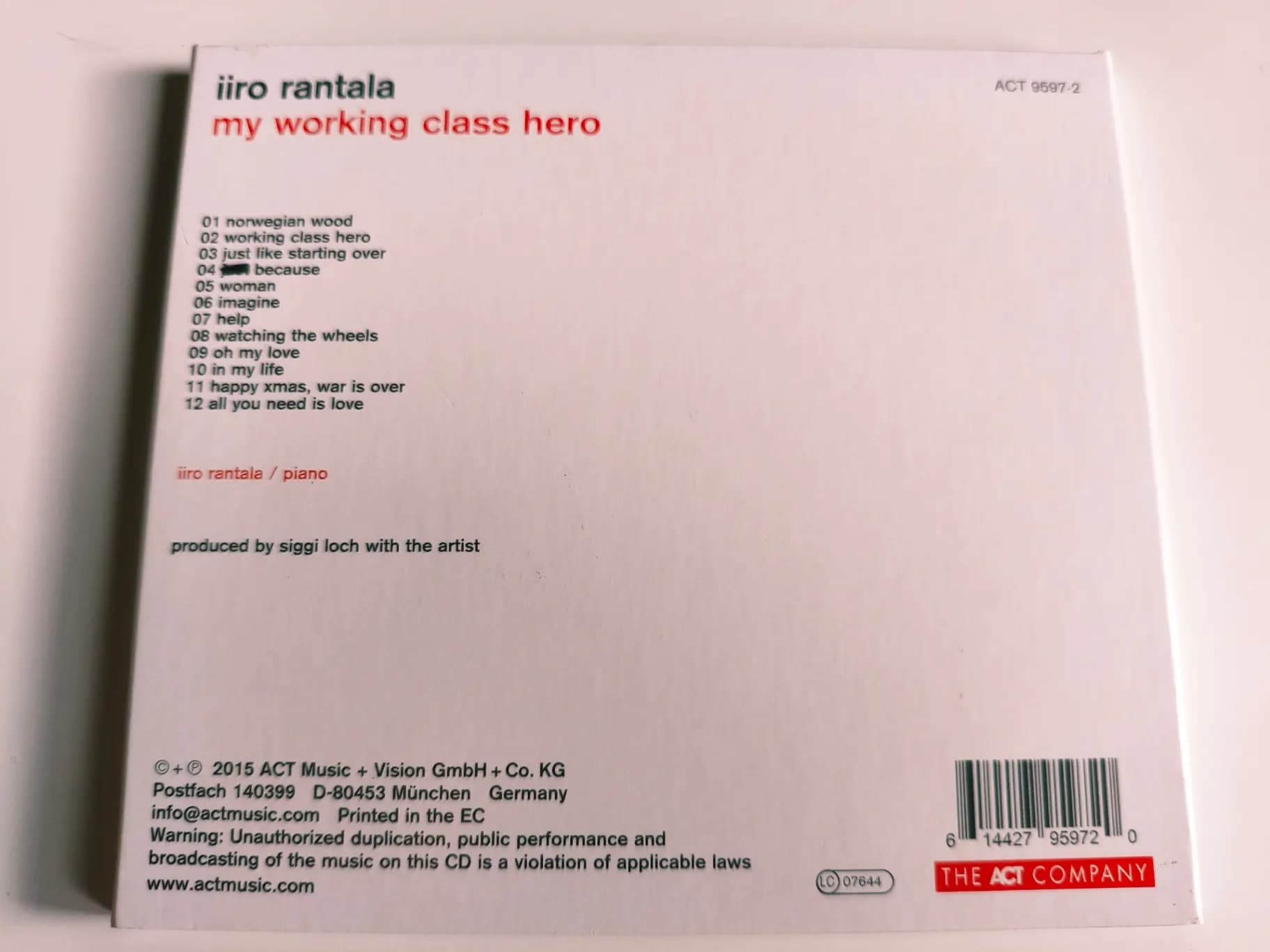 Główne zdjęcie - Iiro Rantala - My Working Class Hero