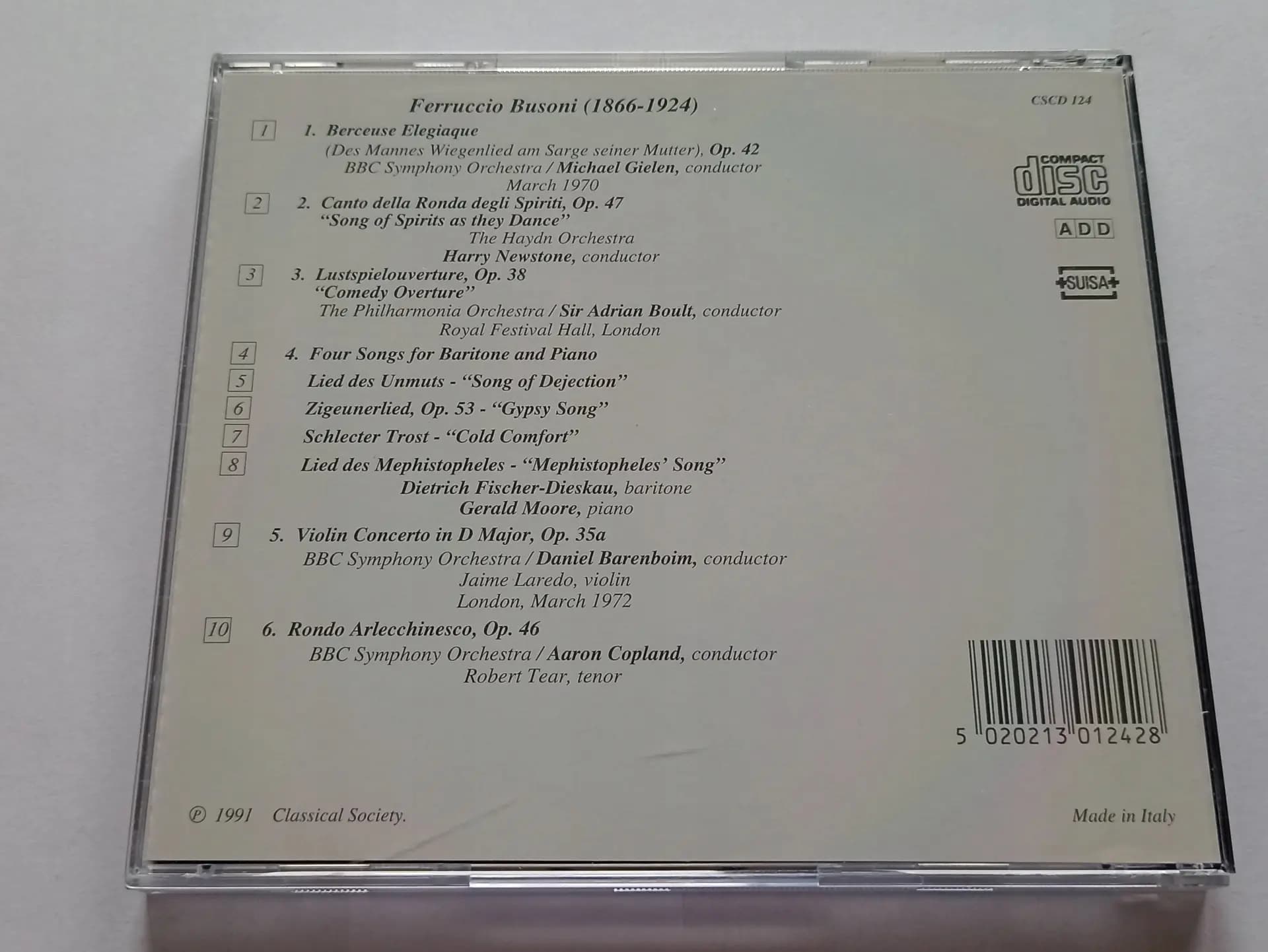 Główne zdjęcie - Ferruccio Busoni - Berceuse lgiaque / Lustspielouvertre / Violin Concerto