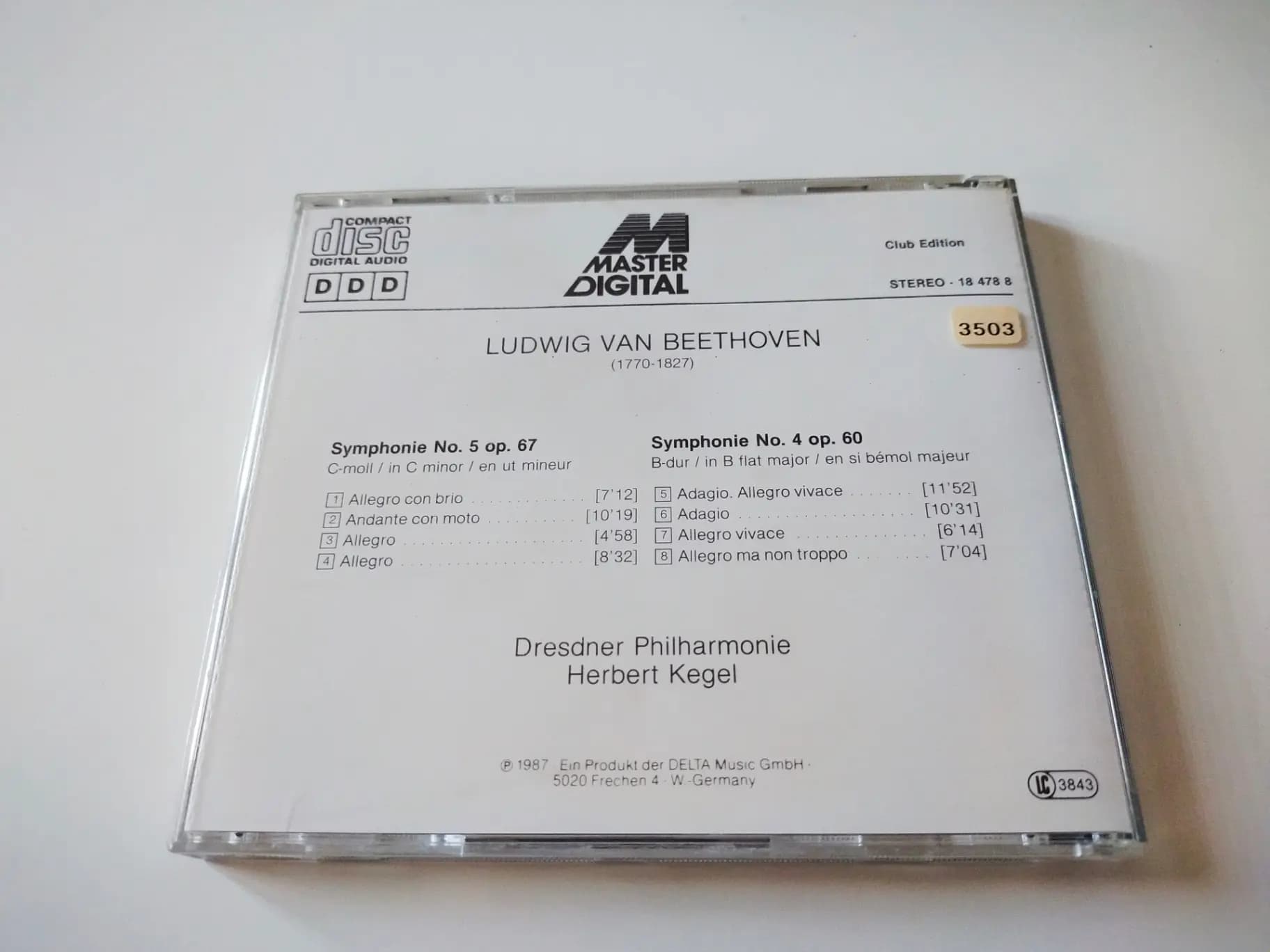 Główne zdjęcie - Beethoven, Kegel - Symphony No.5 / Symphony No.4