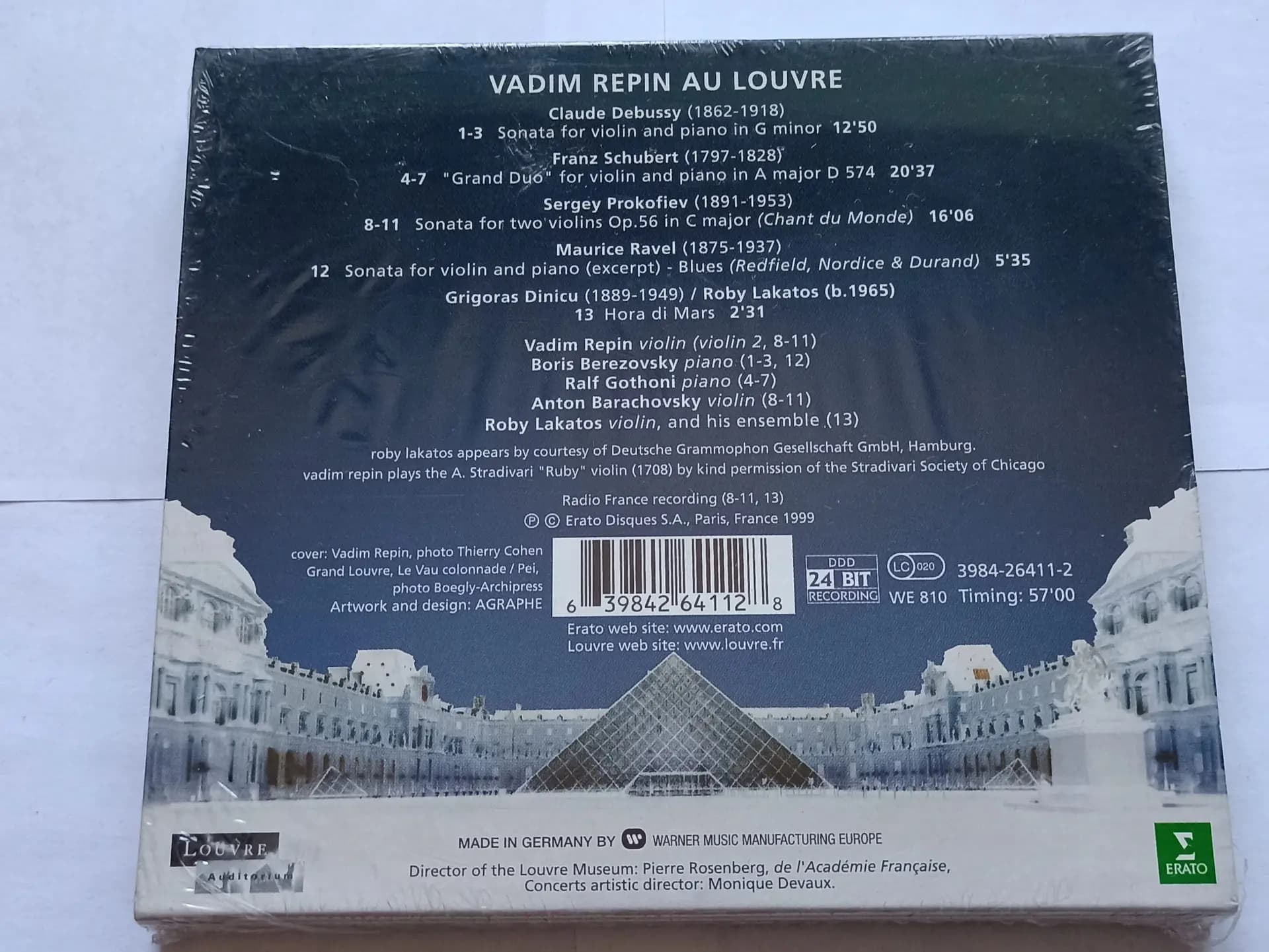 Główne zdjęcie - Vadim Repin - Debussy* Schubert* Prokofiev* Ravel* Vadim Repin Au Louvre