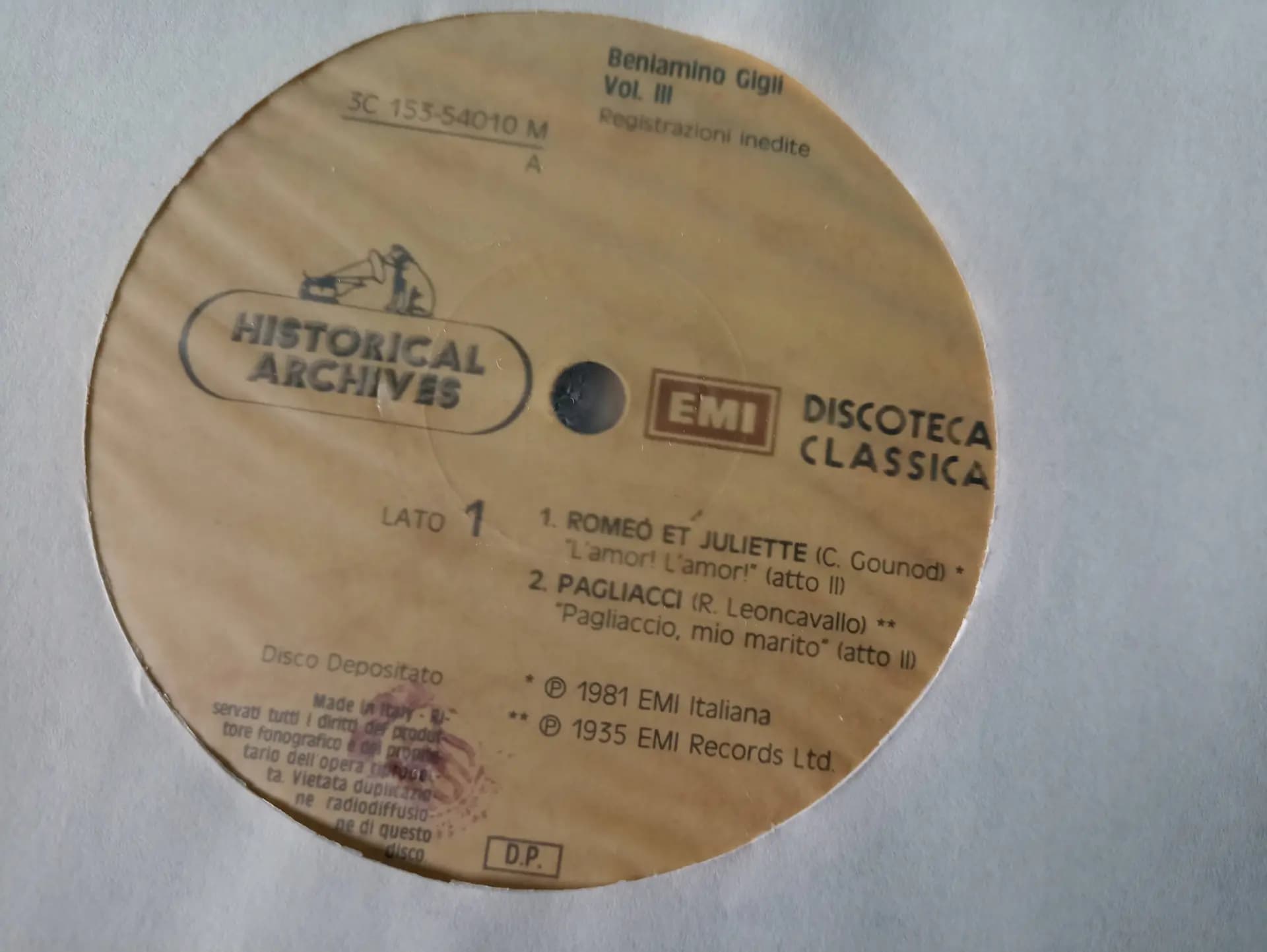 Główne zdjęcie - Beniamino Gigli - Volume 3