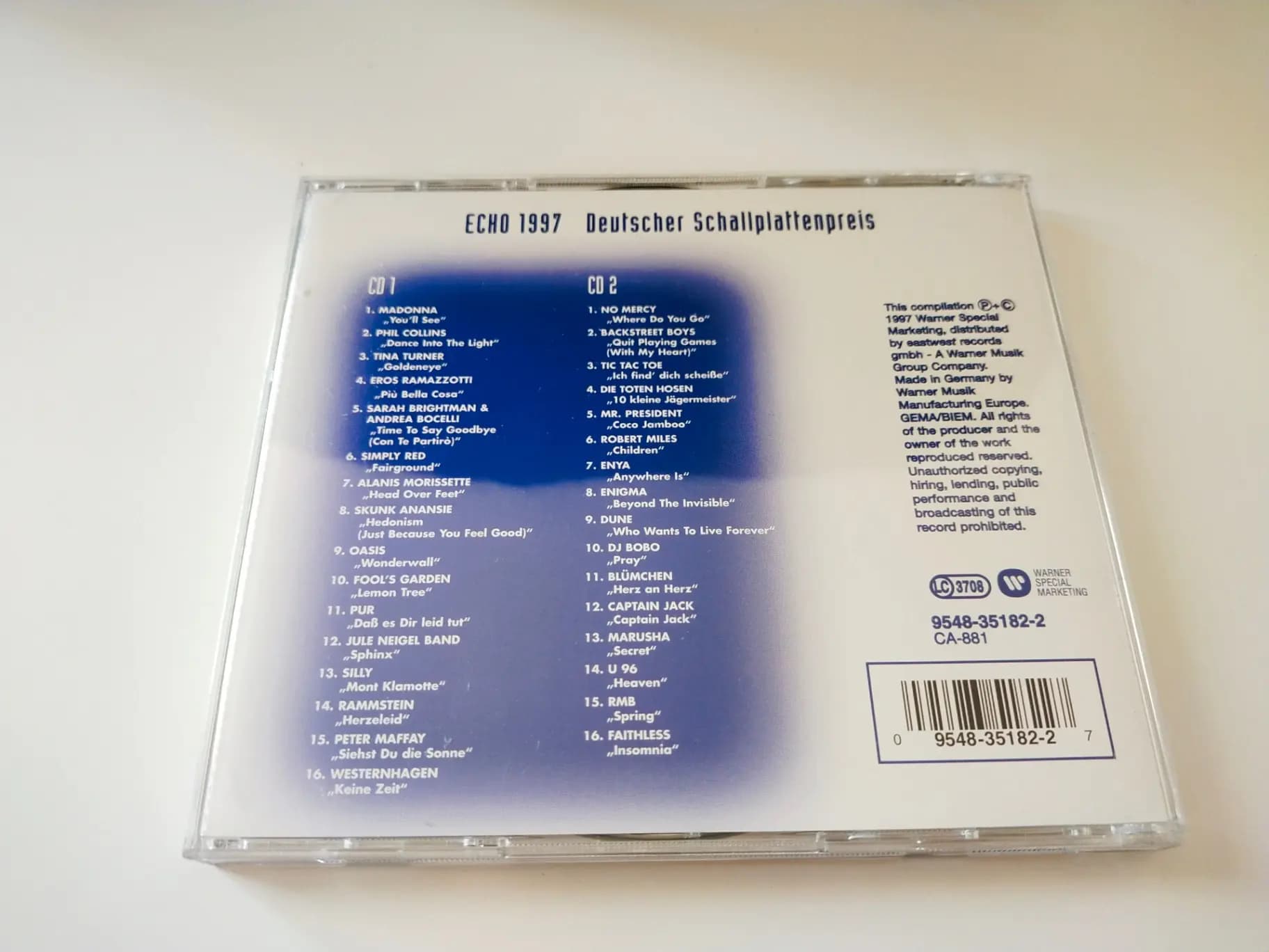 Główne zdjęcie - Turner, Madonna, Collins - ECHO 1997 - Deutscher