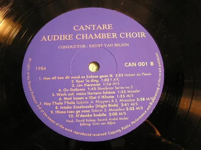 Główne zdjęcie - CANTARE AUDIRE - CHAMBER CHOIR - VAN BILJON - CANTARE AUDIRE - CHAMBER CHOIR - VAN BILJON