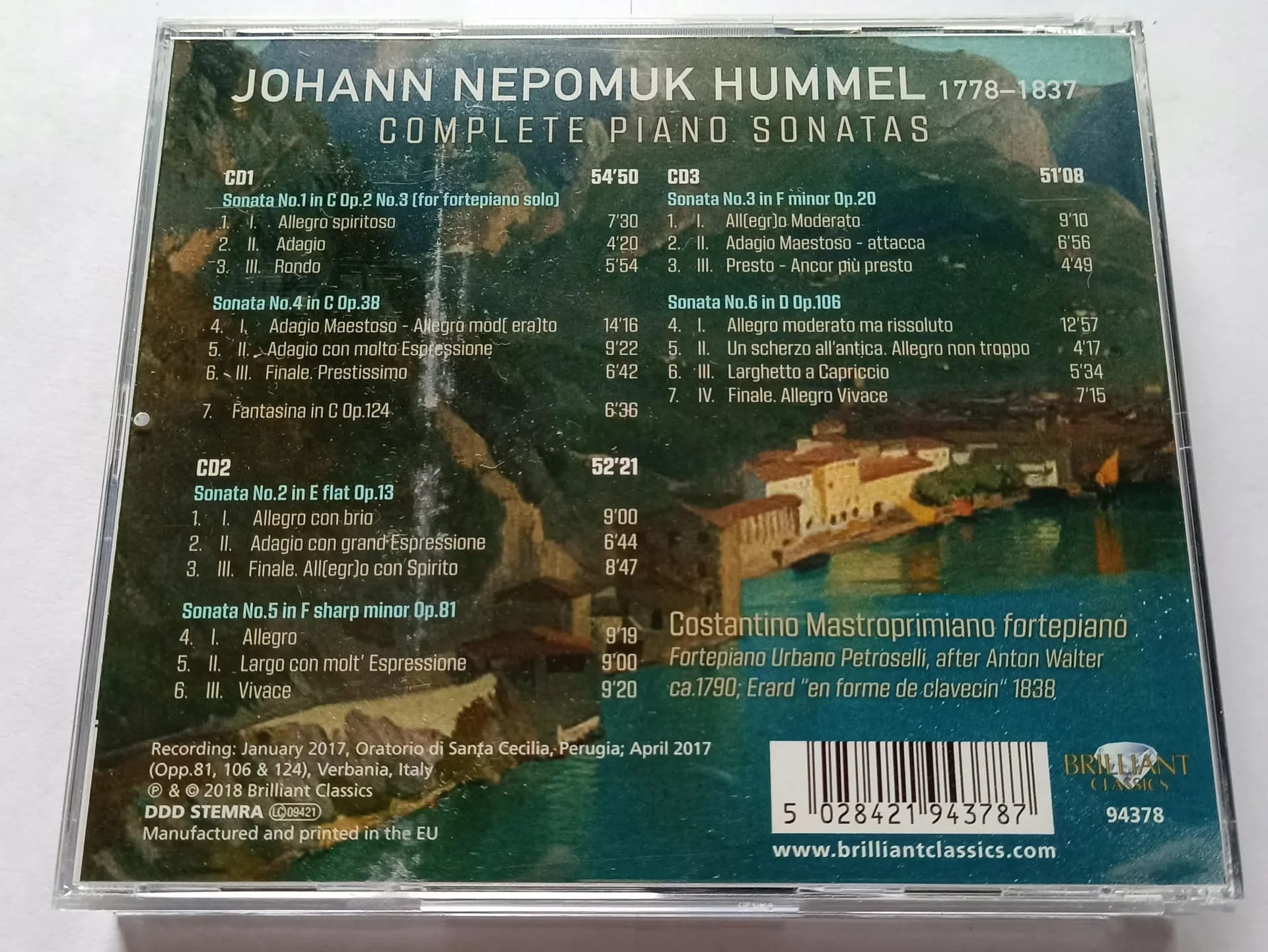 Główne zdjęcie - Costantino Mastroprimiano, Hummel - Complete Piano Sonatas