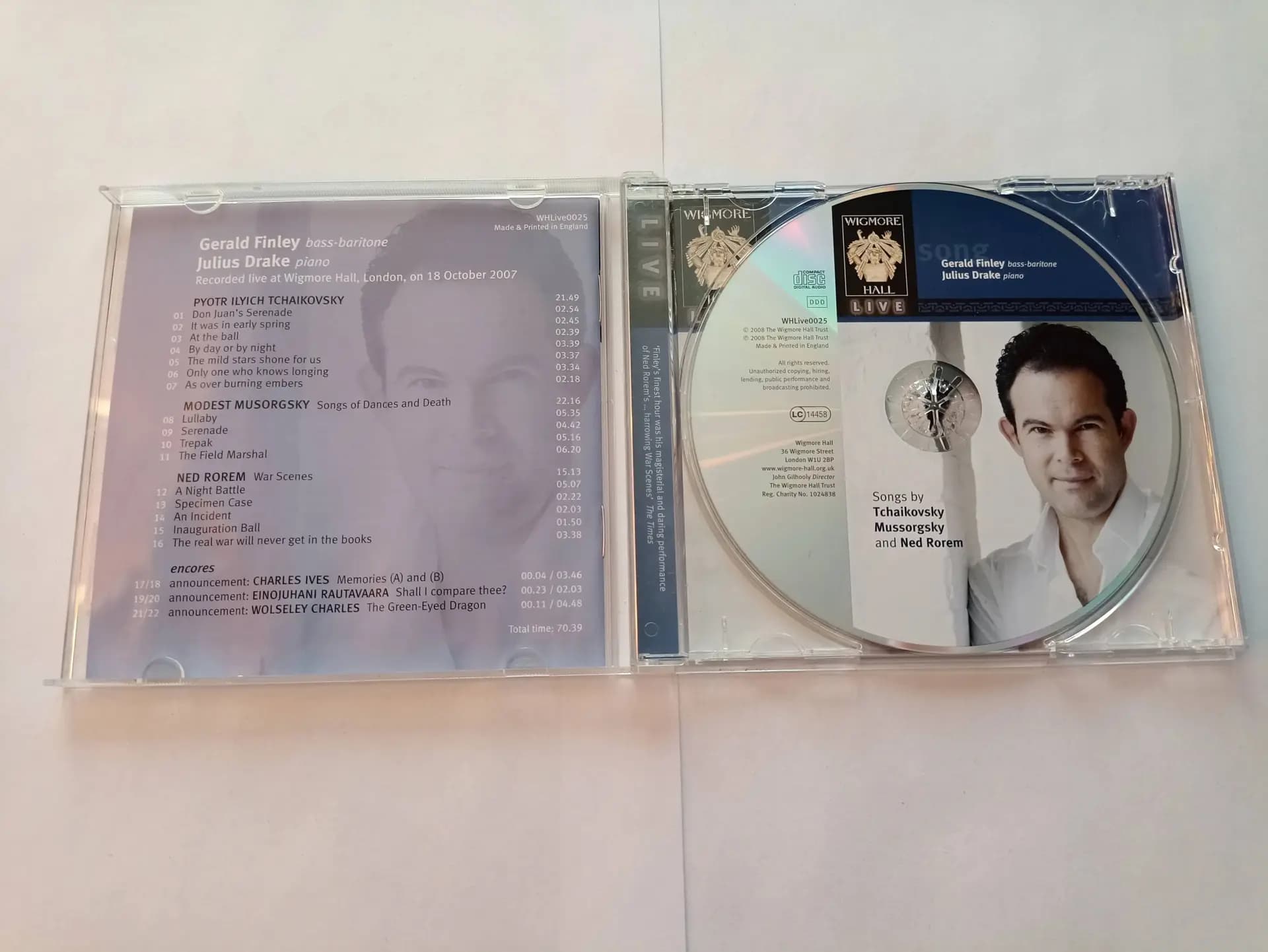 Główne zdjęcie - Gerald Finley, Julius Drake - Songs By Tchaikovsky, Musorgsky And Ned Rorem