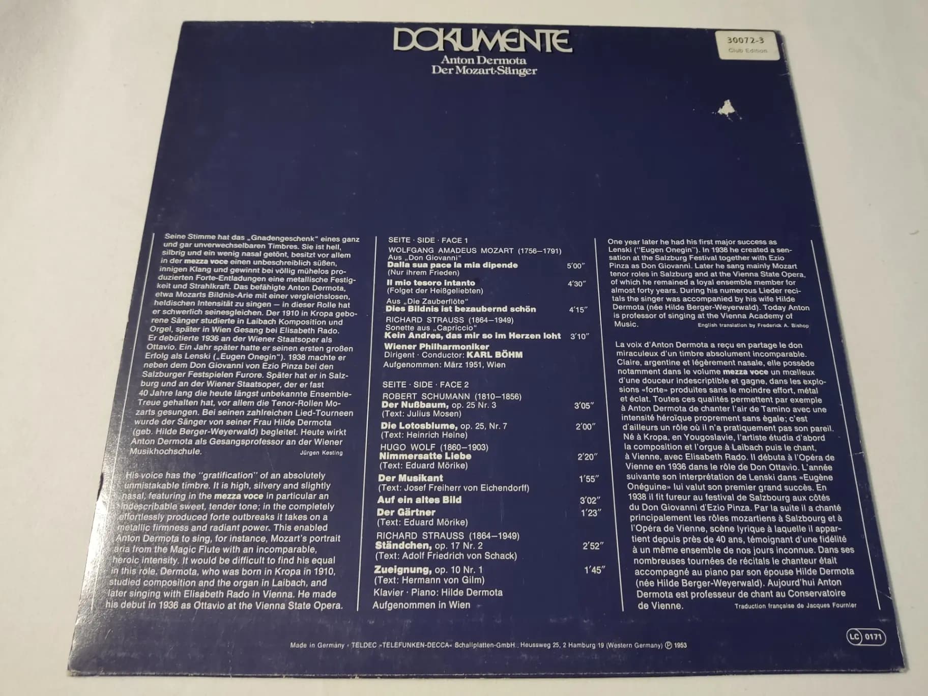 Główne zdjęcie - Anton Dermota - Der Mozart-Sänger