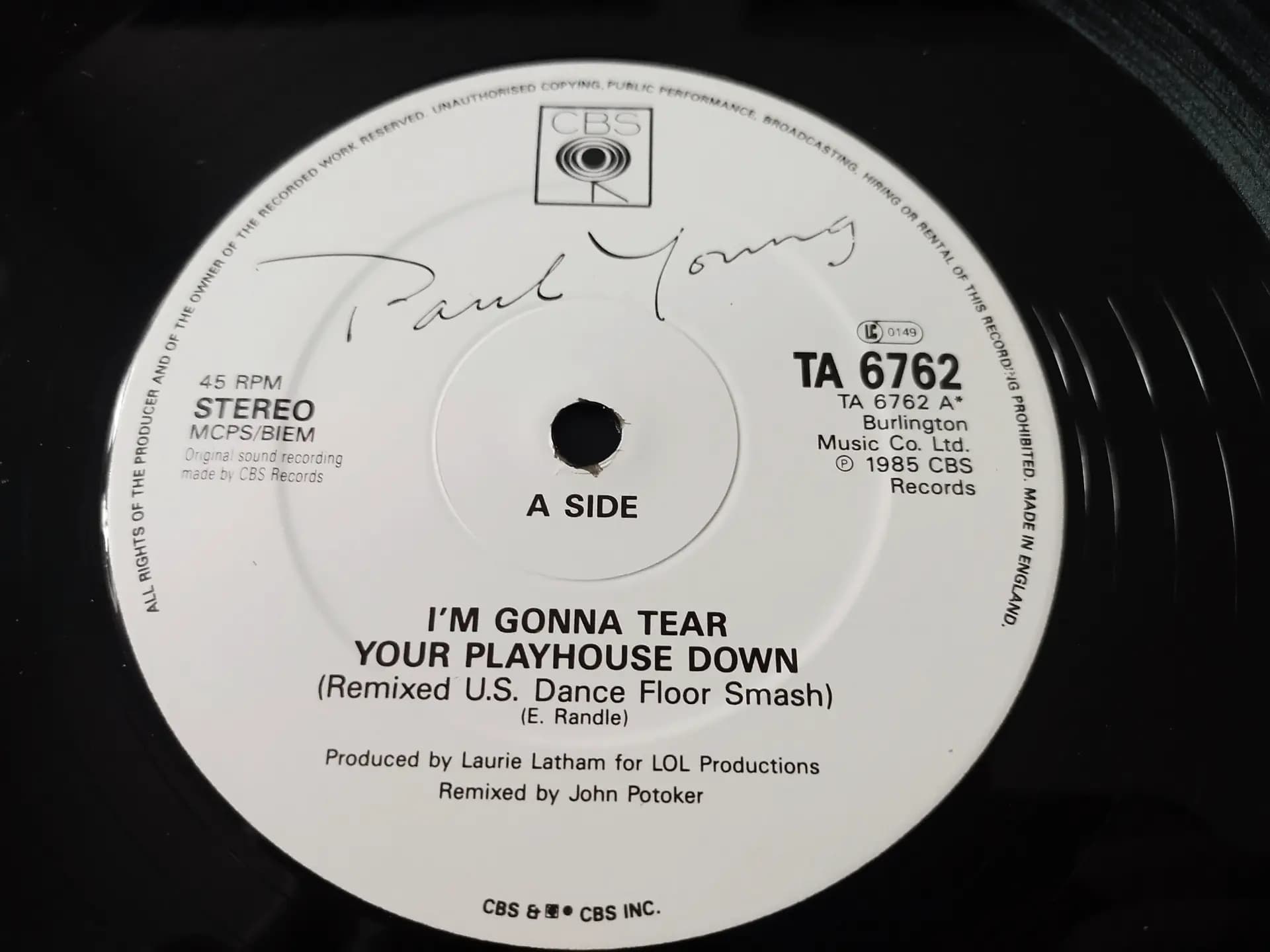 Główne zdjęcie - Paul Young - I'm Gonna Tear Your Playhouse Down