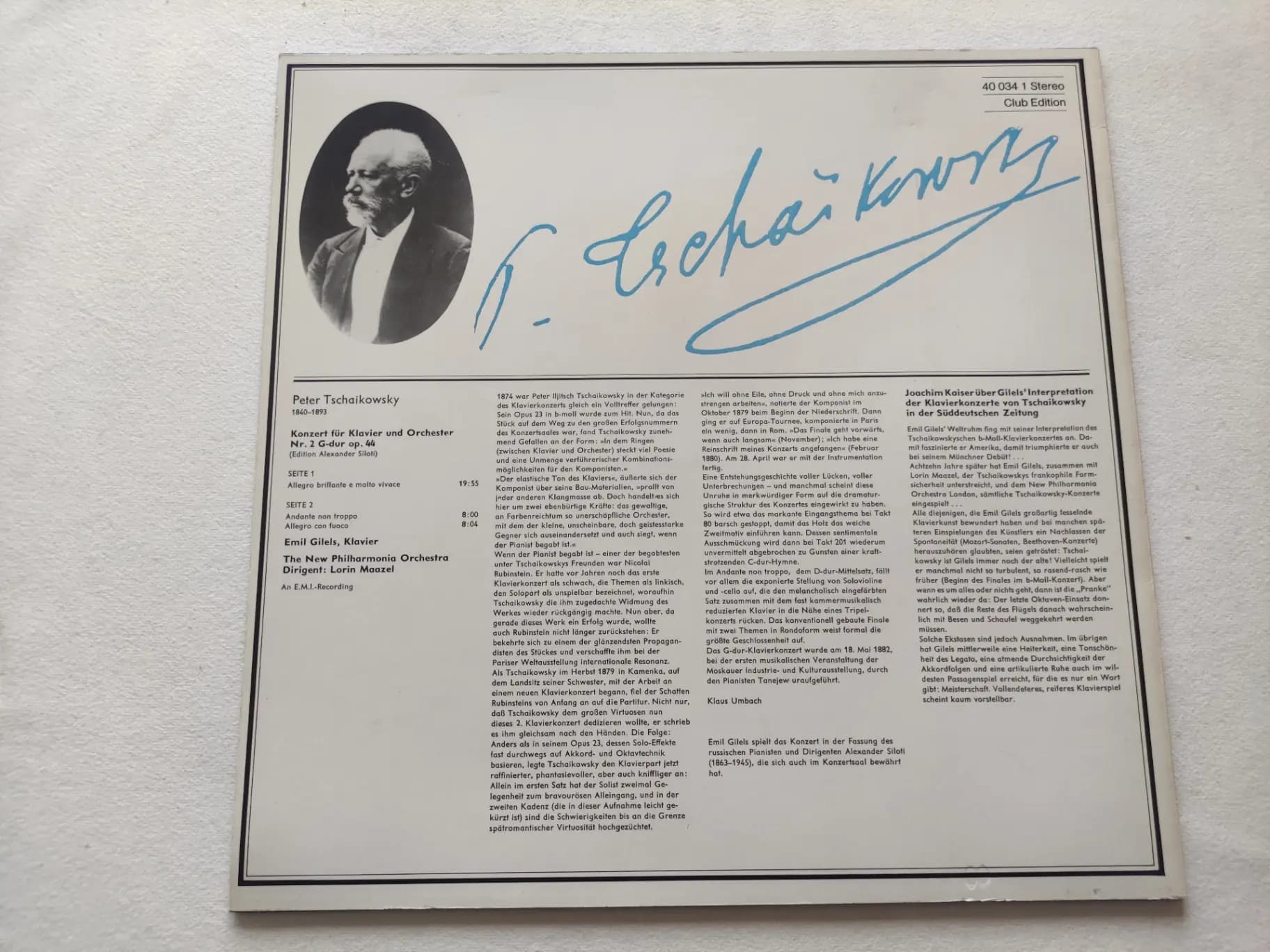 Główne zdjęcie - Tchaikovsky, Gilels, Maazel - Klavierkonzert Nr. 2 G-dur