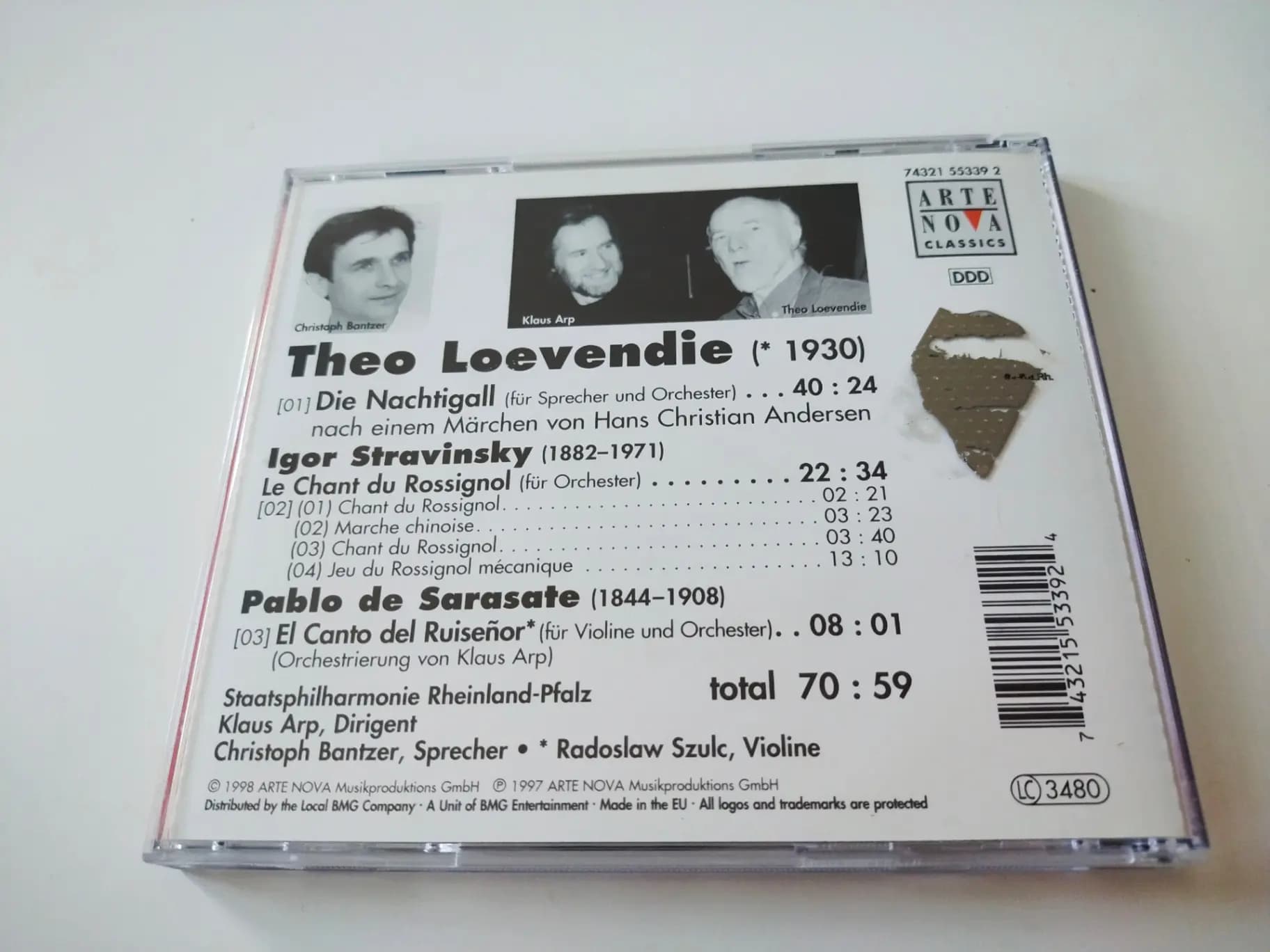 Główne zdjęcie - Loevendie, Stravinsky, Arp - Die Nachtigall