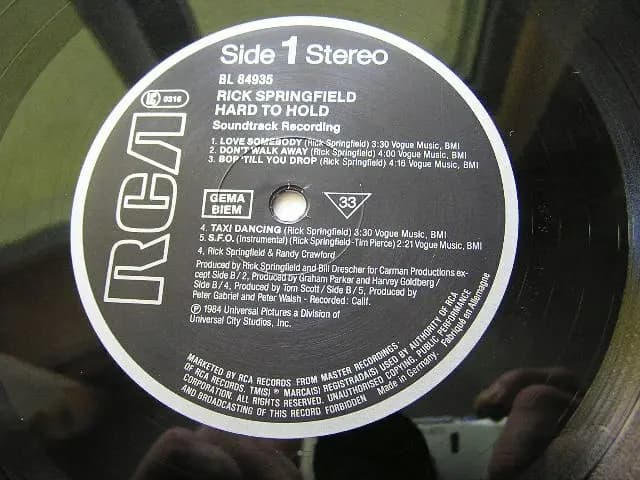 Główne zdjęcie - RICK SPRINGFIELD HARD TO HOLD - RICK SPRINGFIELD HARD TO HOLD