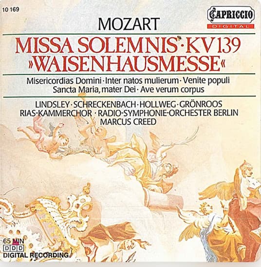 Okładka płyty Mozart, Lindsley, Hollweg, Creed - Missa Solemnis  KV139