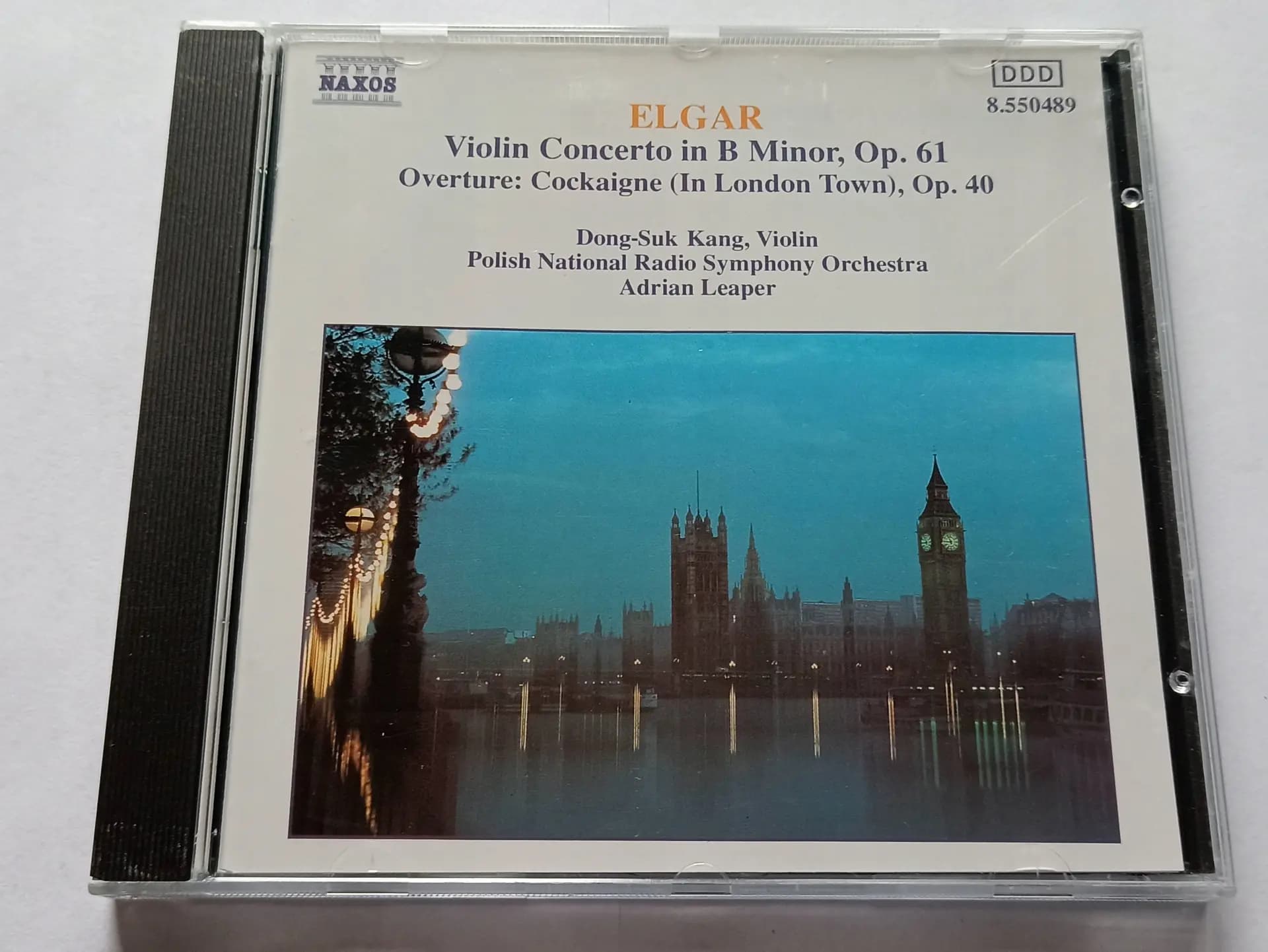 Główne zdjęcie - Adrian Leaper, Dong-Suk Kang, Polish National - Violin Concerto in B Minor, Op. 61 / Overture: Cockaigne (In London Town), Op.40