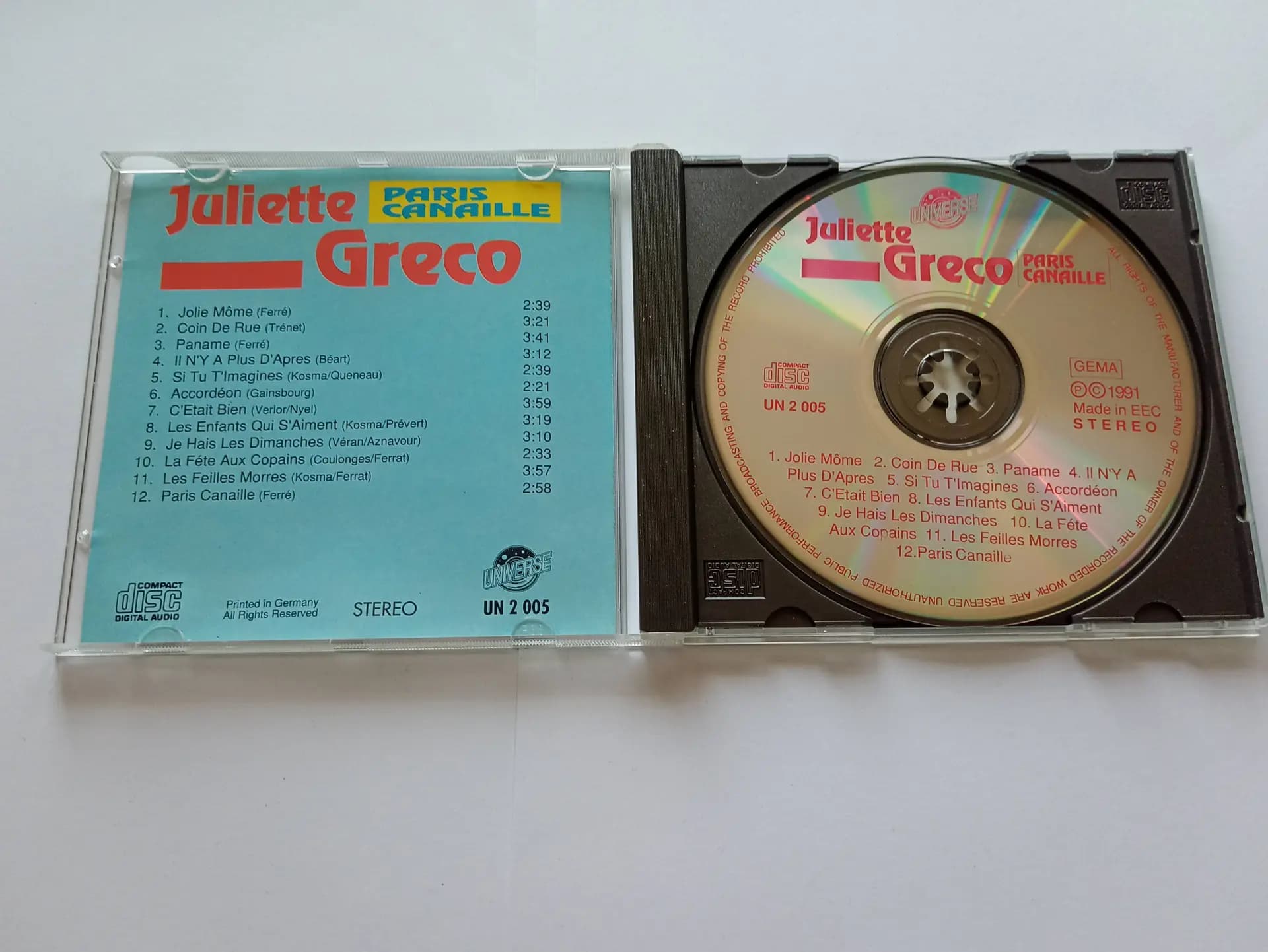 Główne zdjęcie - Juliette Gréco - Paris Canaille