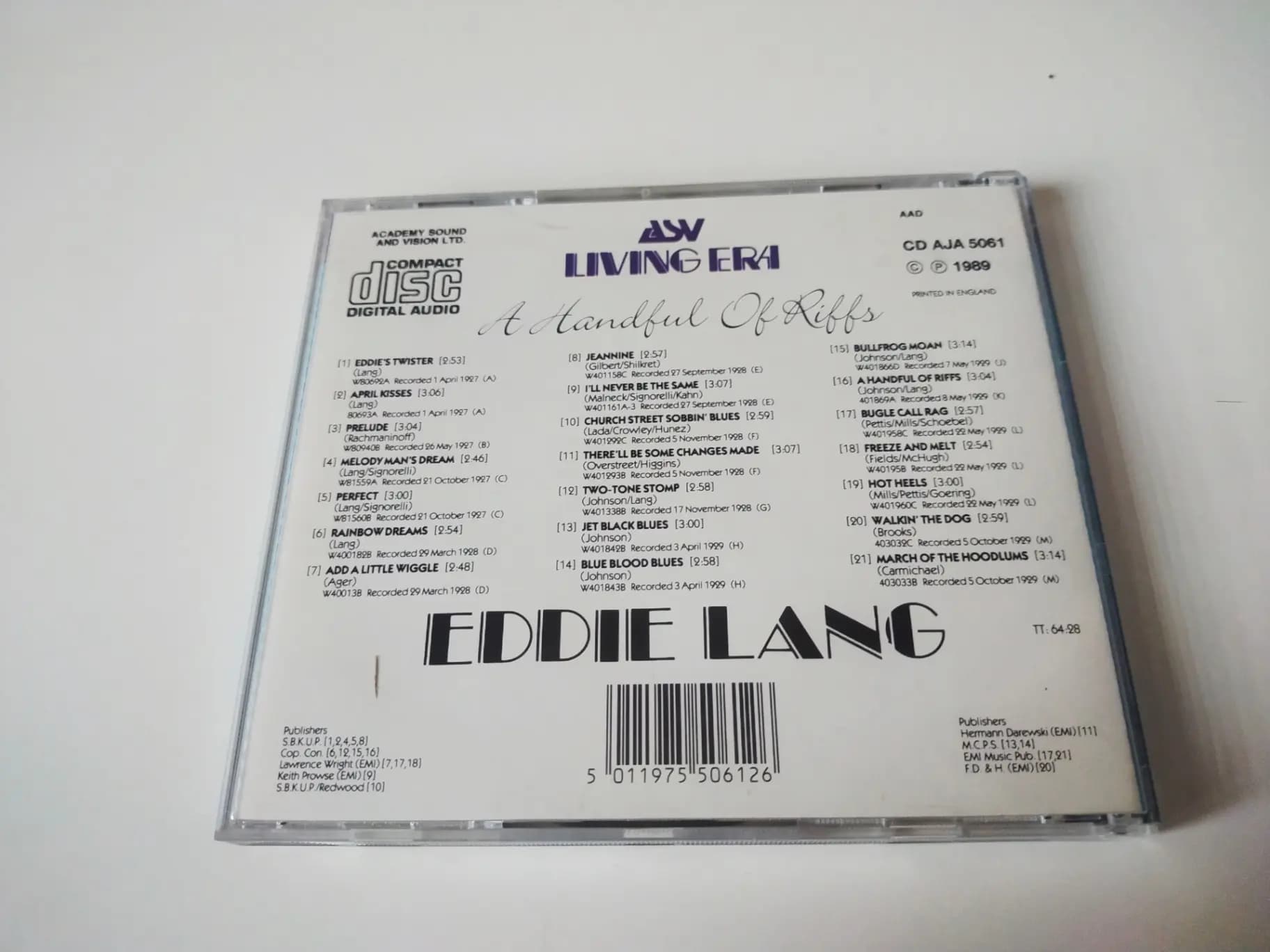 Główne zdjęcie - Eddie Lang - A Handful Of Riffs