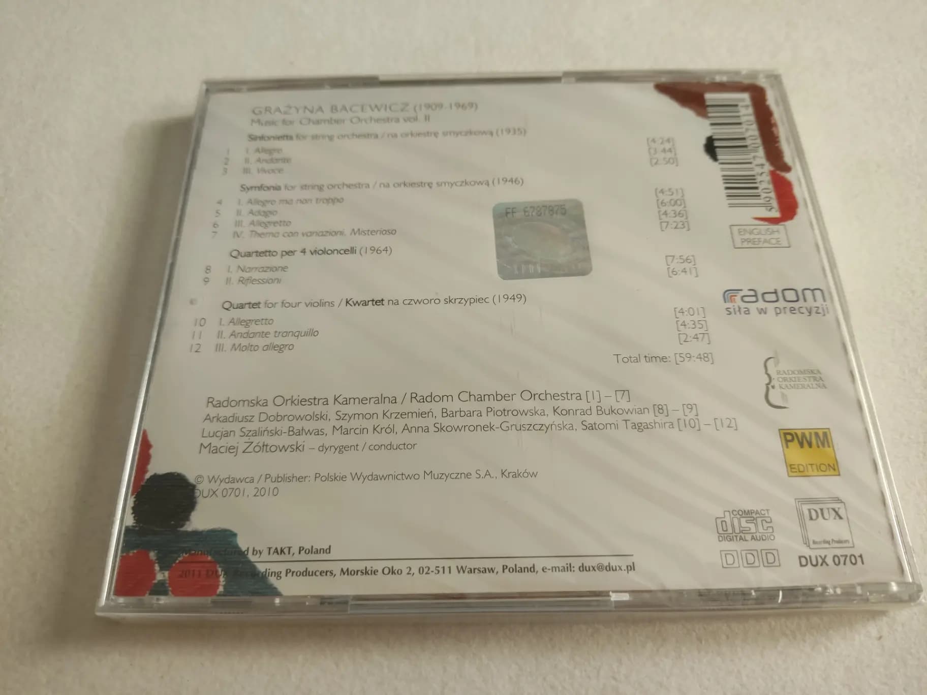 Główne zdjęcie - Grażyna Bacewicz - Music For Chamber Orchestra Vol. II