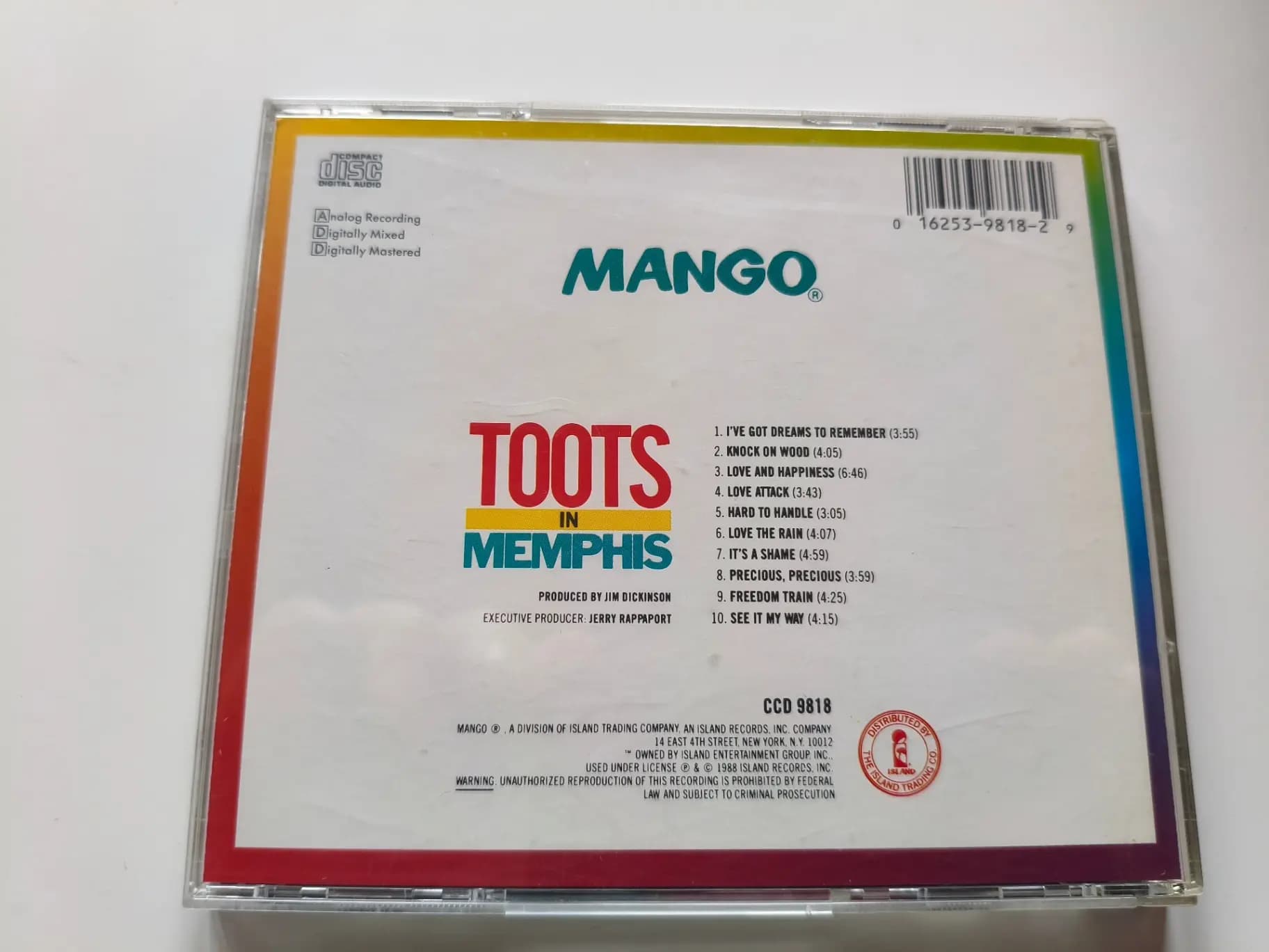 Główne zdjęcie - Toots Hibbert - Toots In Memphis