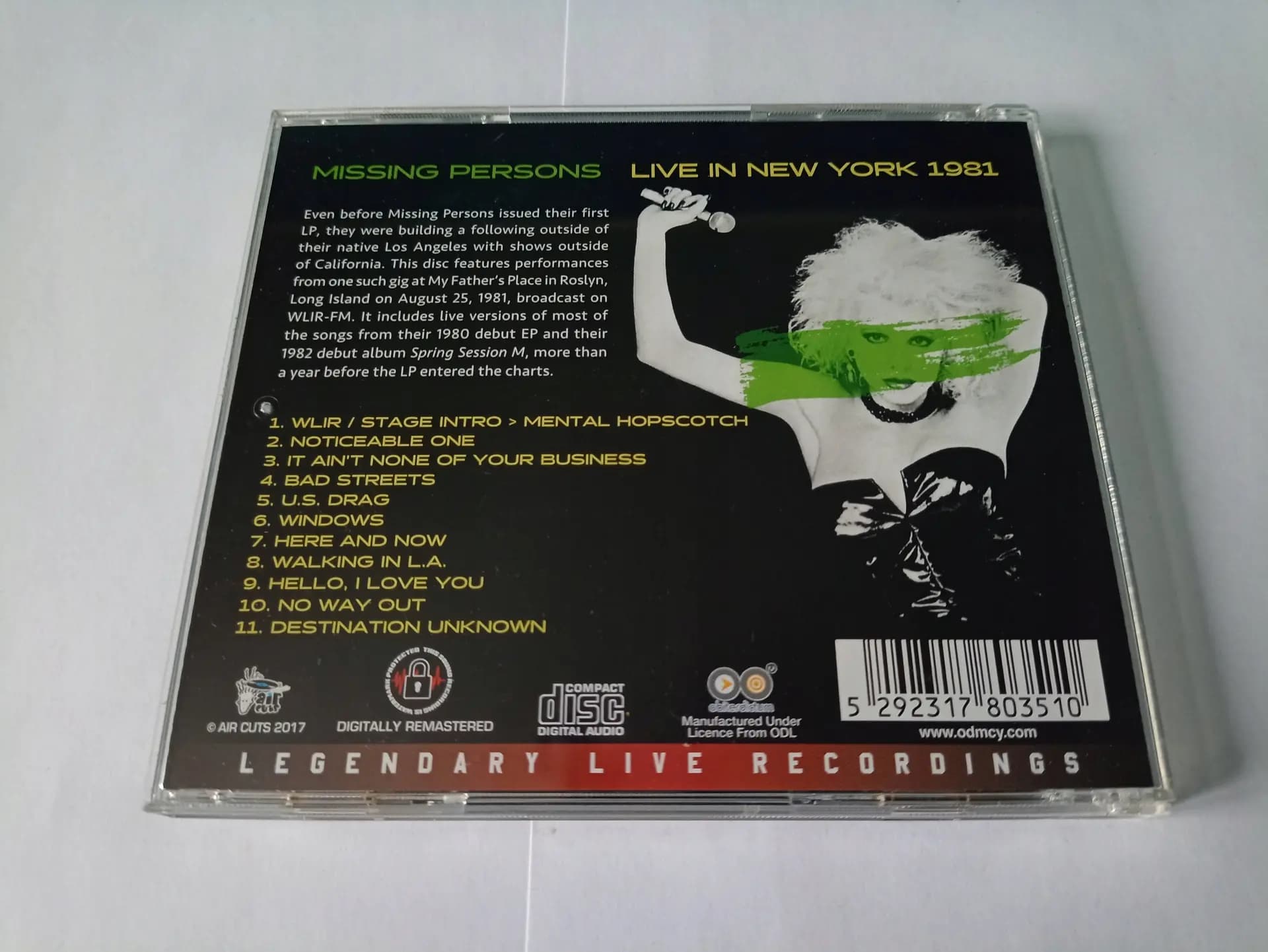 Główne zdjęcie - Missing Persons - Live In New York 1981
