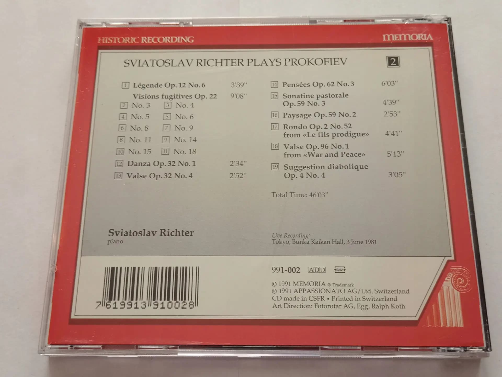 Główne zdjęcie - Sviatoslav Richter Plays Prokofiev - Live In Japan Vol. 2
