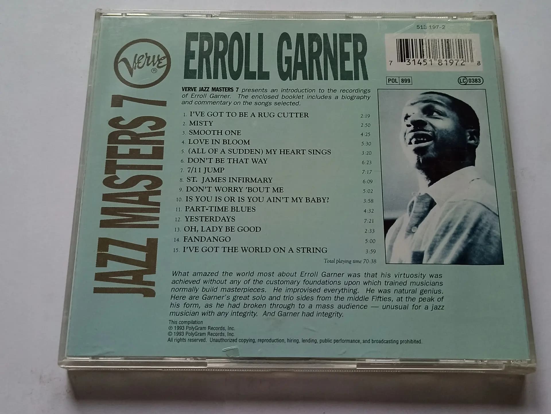 Główne zdjęcie - Erroll Garner - Verve Jazz Masters 7