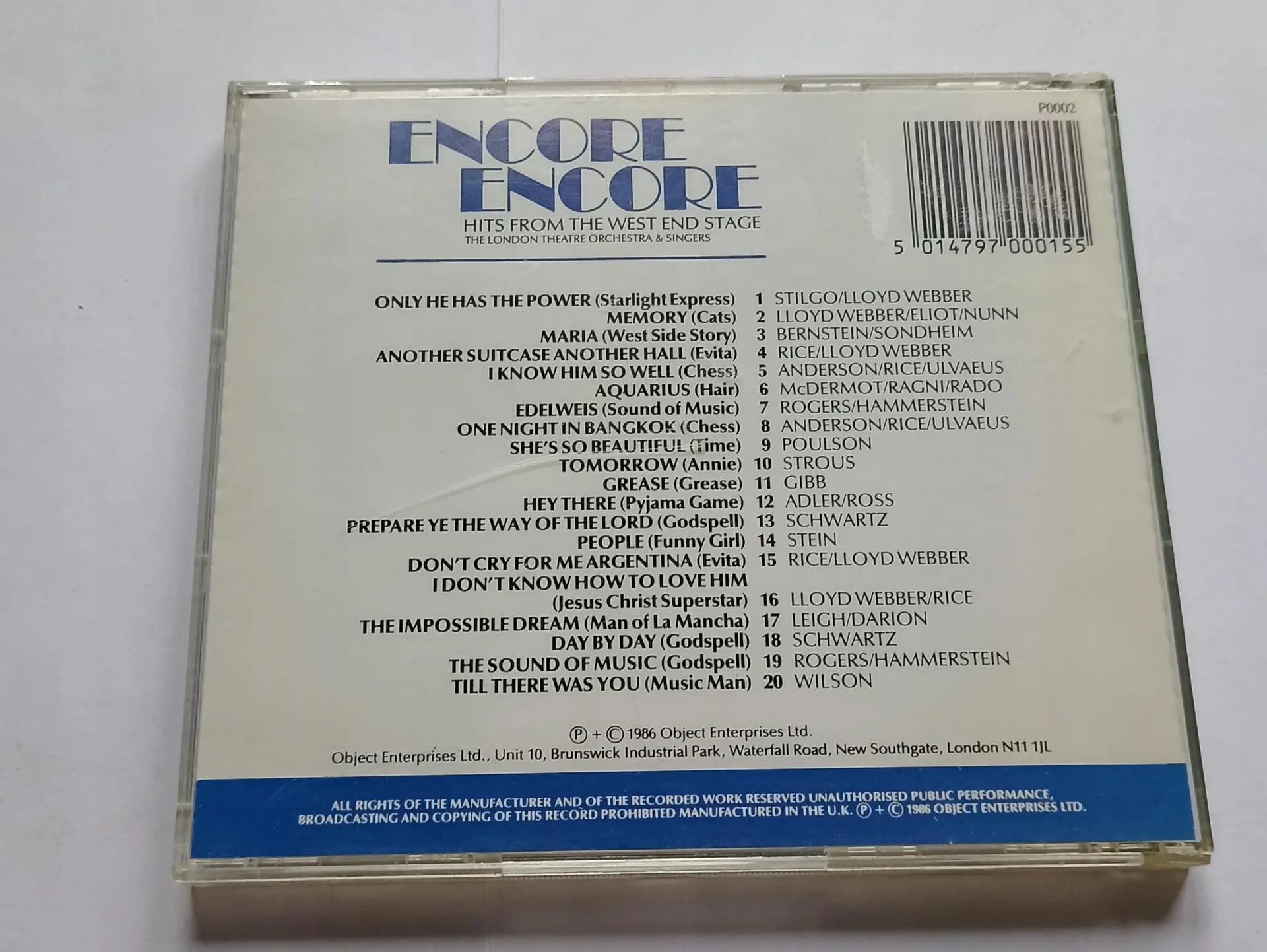 Główne zdjęcie - he London Theatre Orchestra & Singers - Encore Encore - Hits From The West End Stage