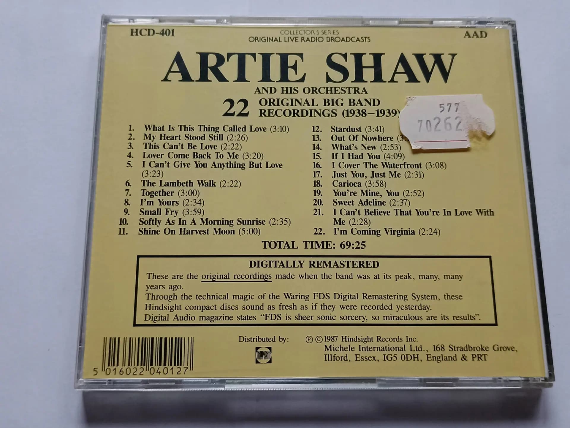 Główne zdjęcie - Artie Shaw And His Orchestra - 22 Original Big Band Recordings (1938 1939)