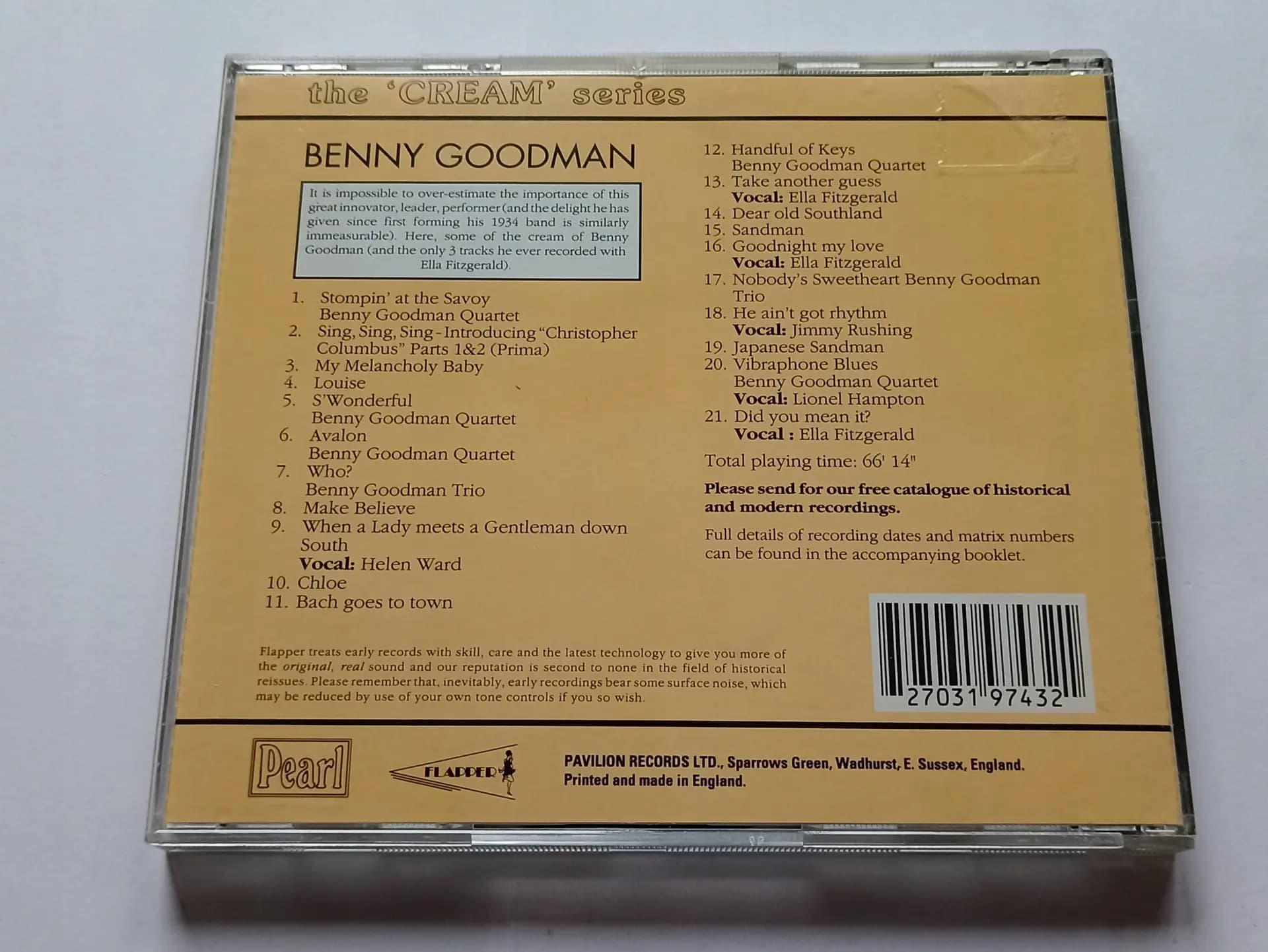 Główne zdjęcie - Benny Goodman - The Cream of Benny Goodman