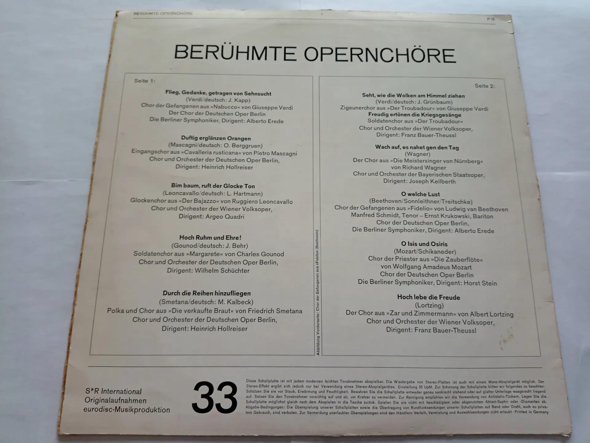 Główne zdjęcie - Various - Berühmte Opernchöre