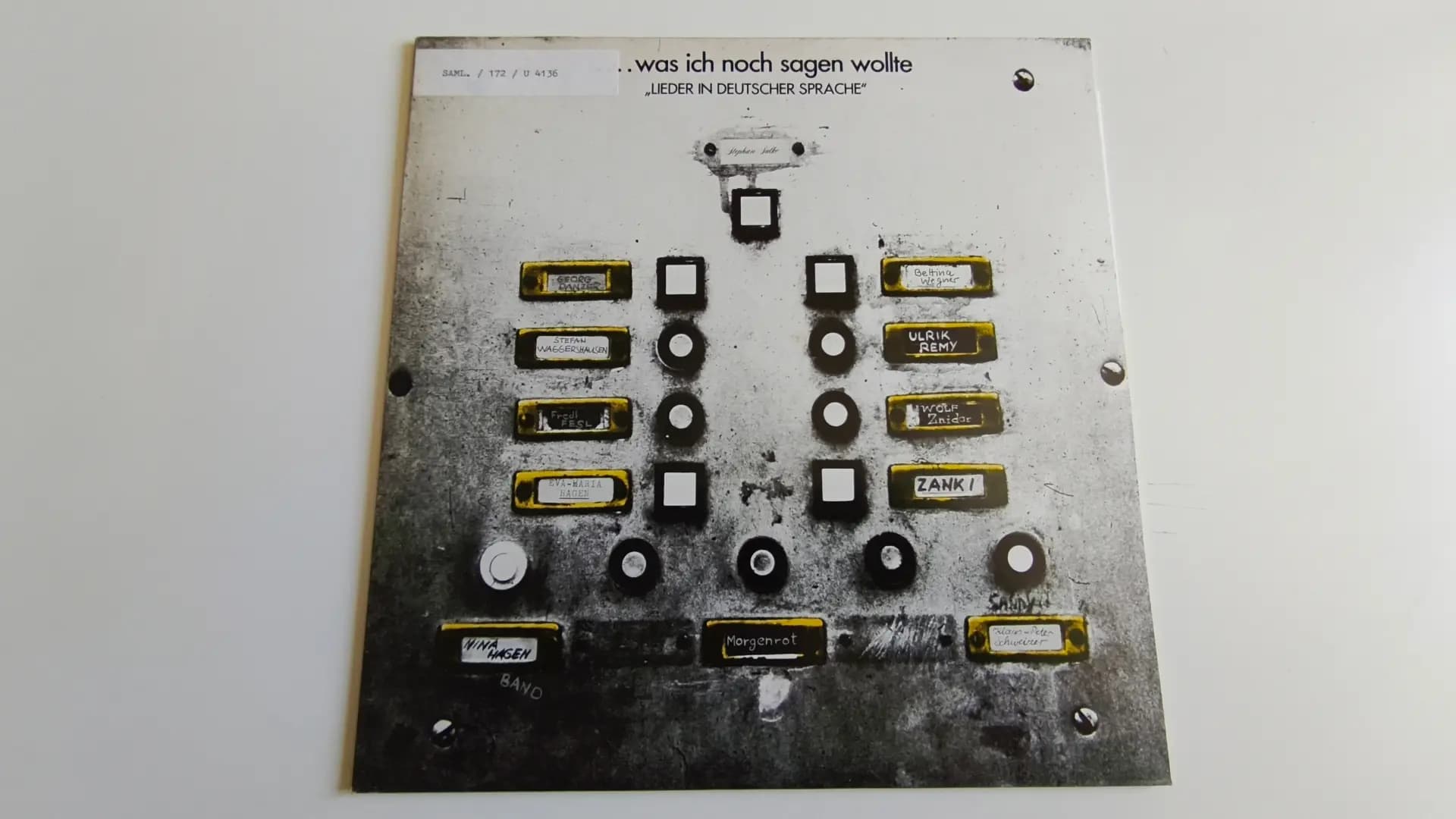 Główne zdjęcie - Various - ...Was Ich Noch Sagen Wollte "Lieder In Deutscher Sprache"