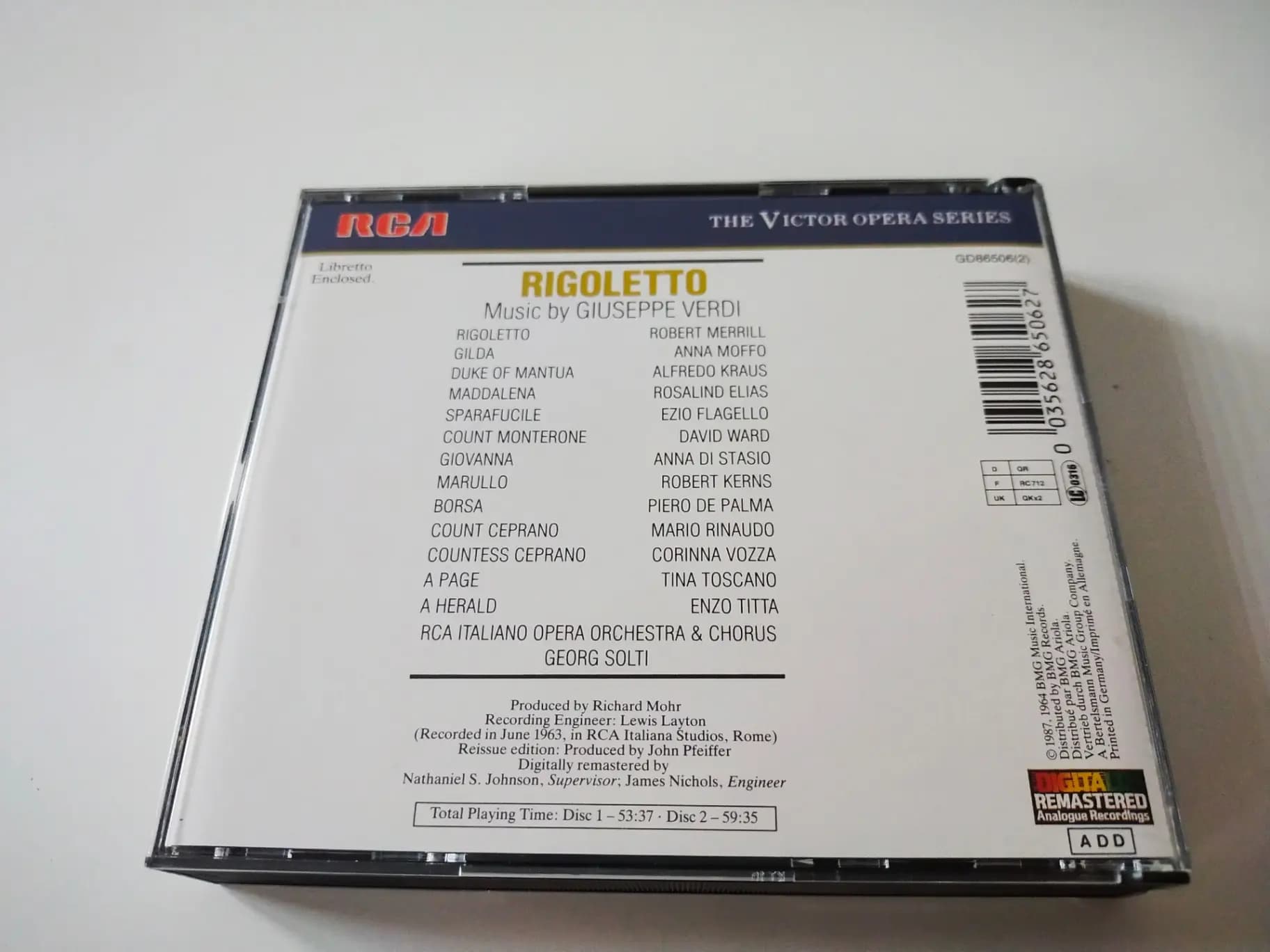Główne zdjęcie - Verdi, Merrill, Moffo - Rigoletto