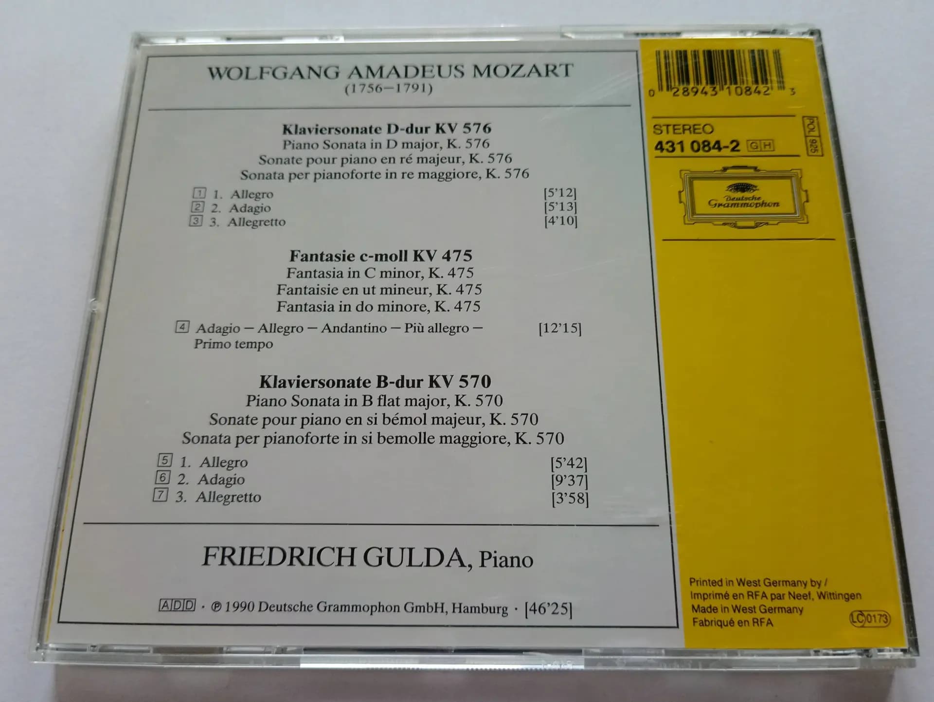 Główne zdjęcie - Friedrich Gulda - Mozart, Friedrich Gulda – Klaviersonaten KV 570 & KV 576 Fantasie KV 475