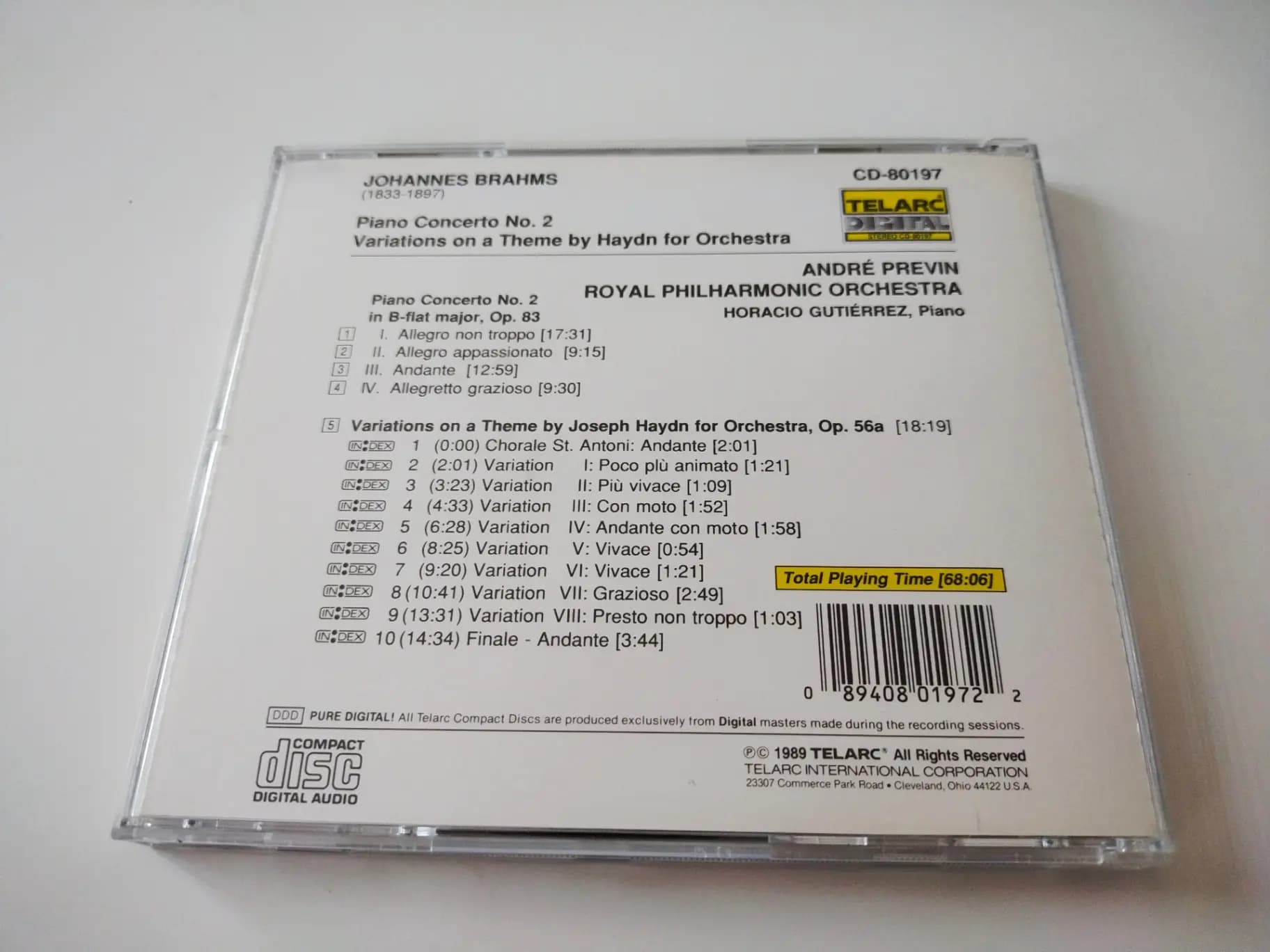 Główne zdjęcie - Brahms, Gutiérrez, Previn - Piano Concerto No. 2