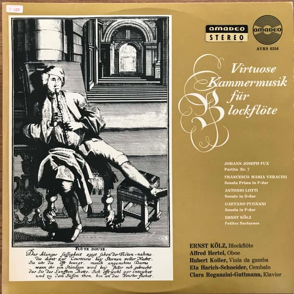 Główne zdjęcie - Fux, Lotti, Pugnani, Kölz - Virtuose Kammermusik Für Blockflöte