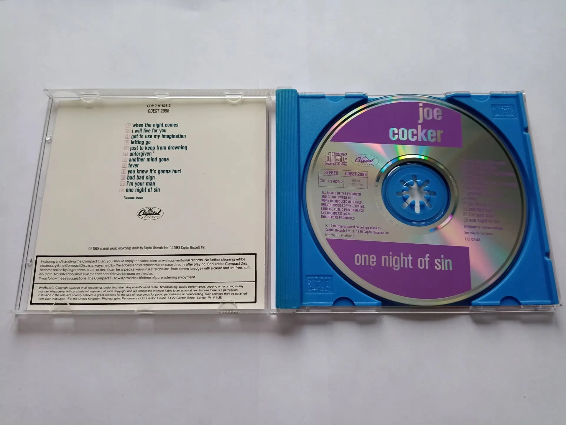 Główne zdjęcie - Joe Cocker - One Night Of Sin