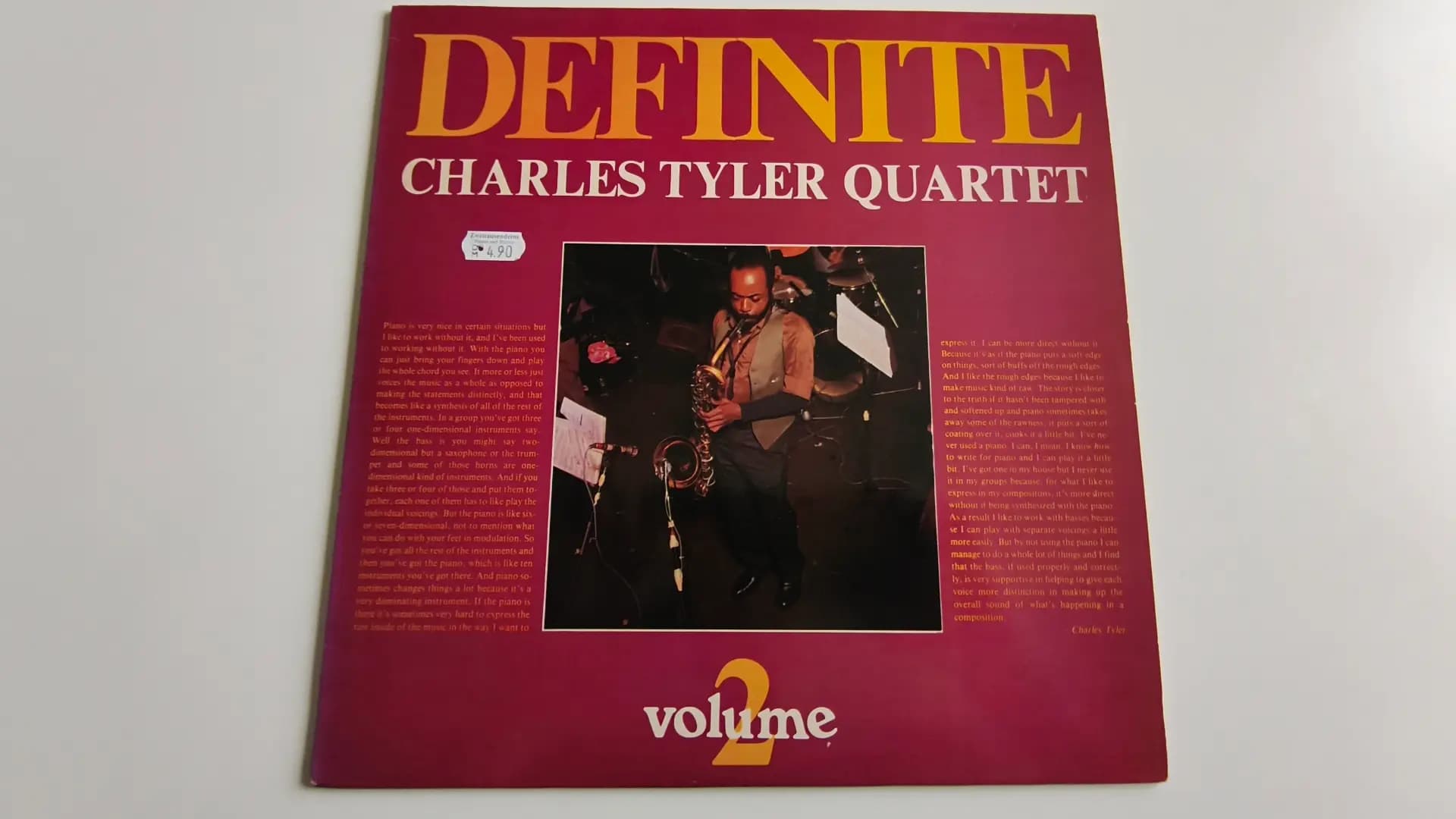Główne zdjęcie - Charles Tyler Quartet - Definite - Volume 2