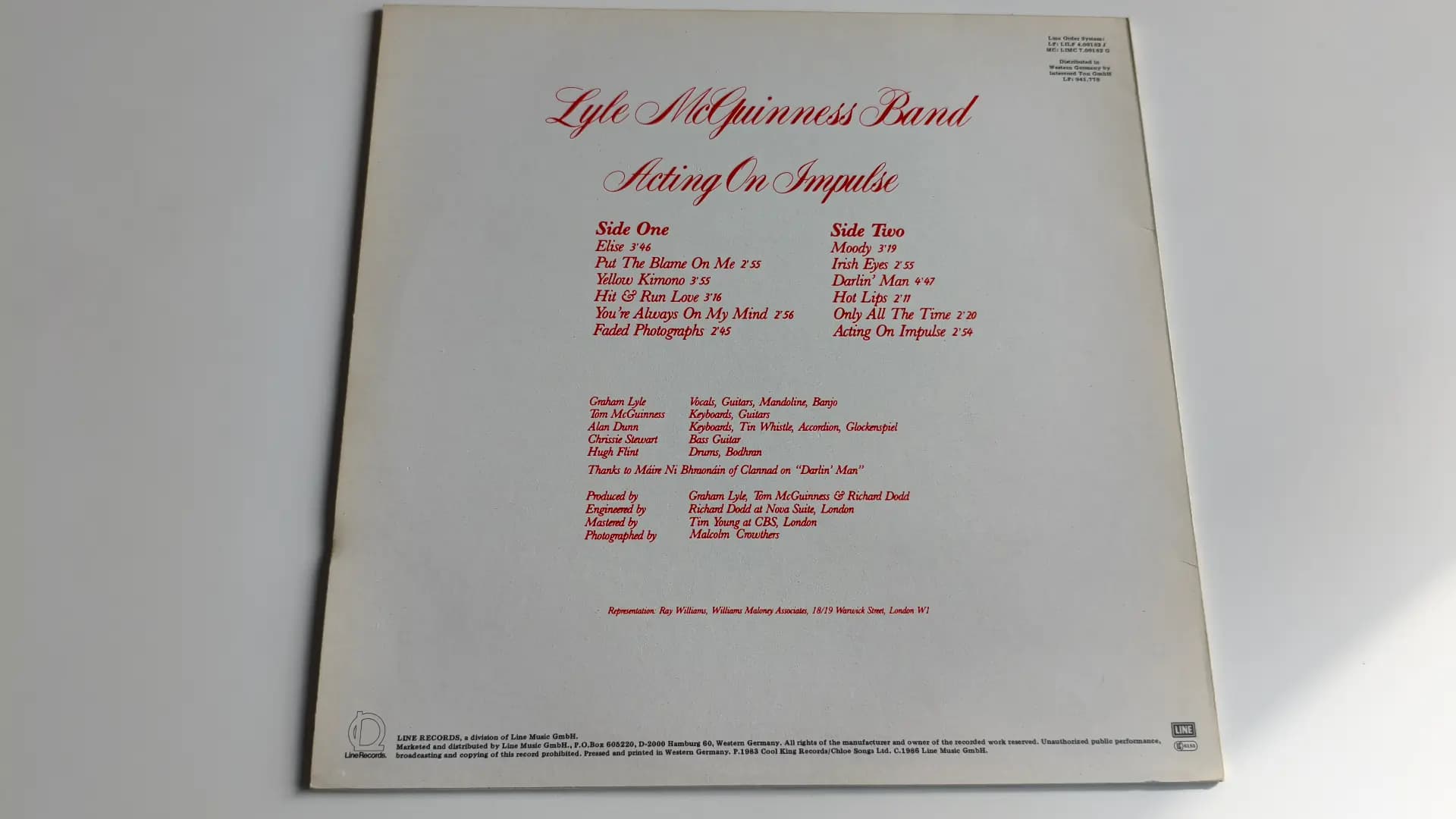 Główne zdjęcie - Lyle McGuinness Band - Acting On Impulse