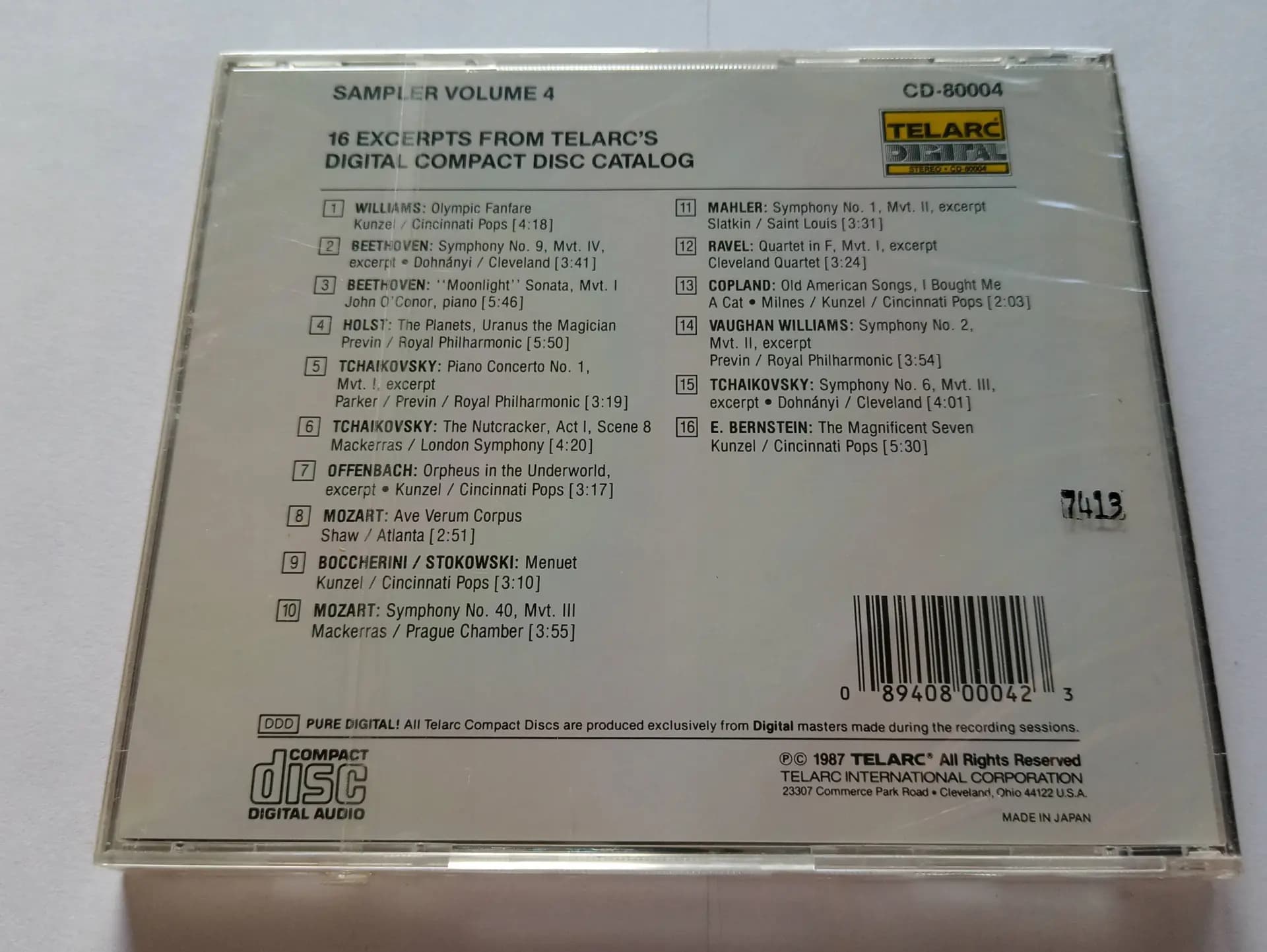 Główne zdjęcie - Williams, Beethoven, Holst, Mozart, Ravel - Sampler Volume 4 - Williams, Beethoven, Holst, Mozart, Ravel - Sampler Volume 4
