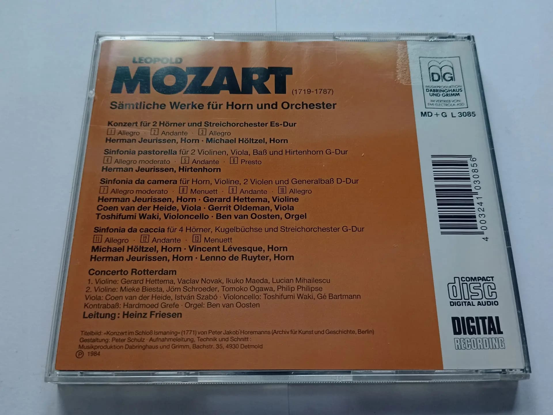Główne zdjęcie - Leopold Mozart - Smtliche Werke Fr Horn Und Orchester