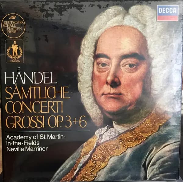 Okładka płyty Händel, Marriner - Sämtliche Concerti Grossi Op. 3+6
