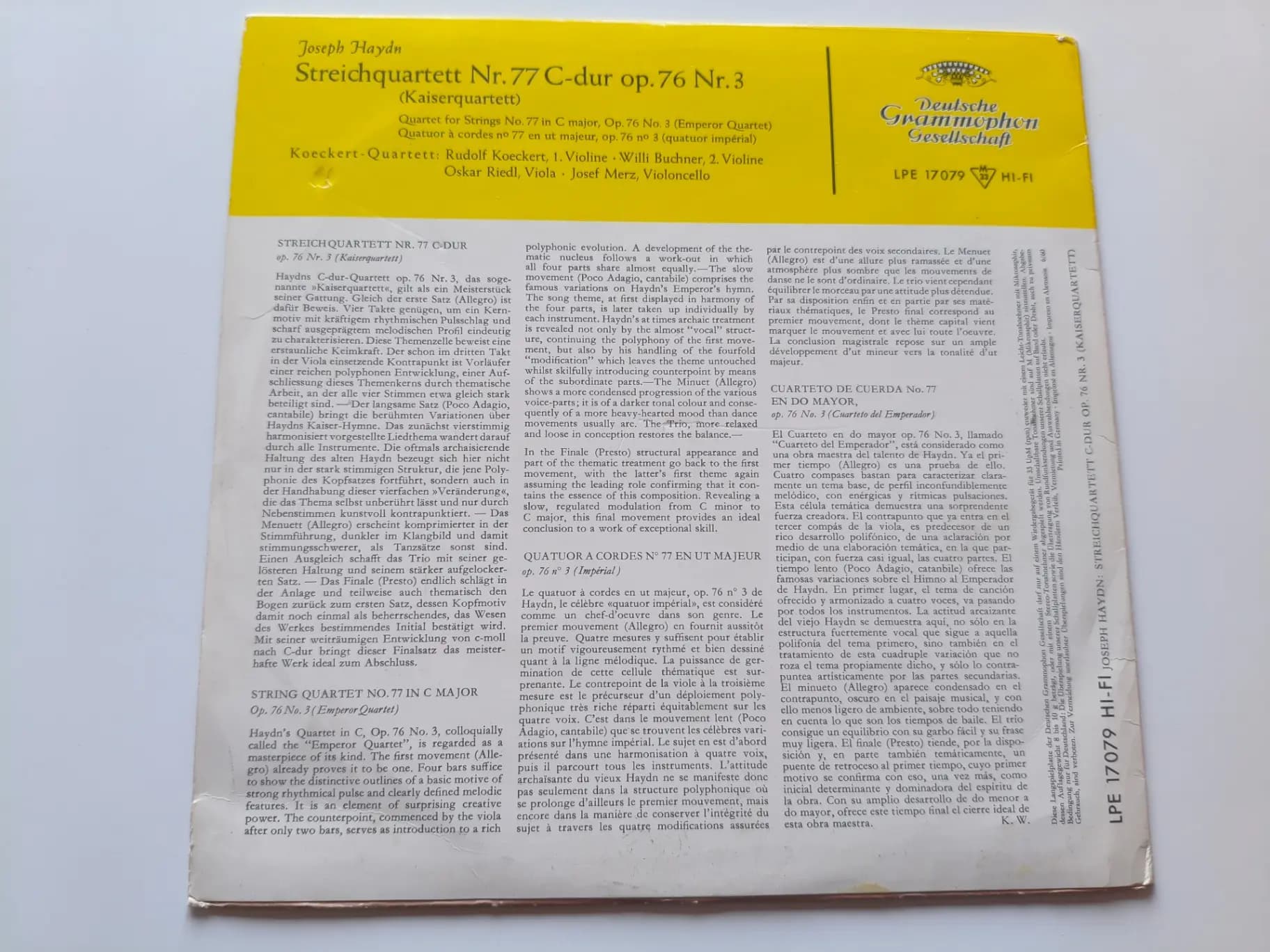 Główne zdjęcie - Haydn, Merz - Streichquartett C-Dur Nr. 77 Op. 76 Nr. 3 "Kaiserquartett"