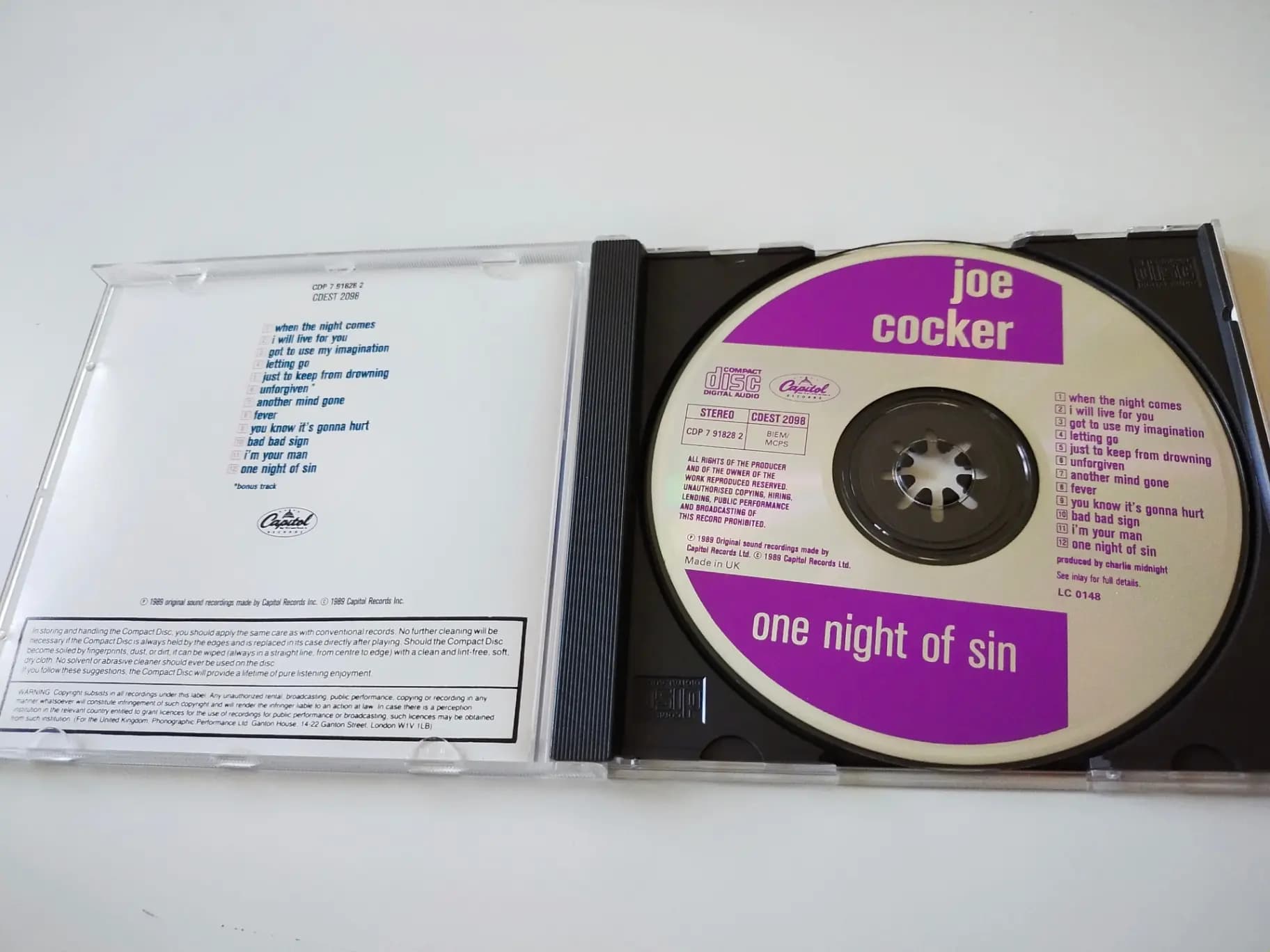 Główne zdjęcie - Joe Cocker - One Night Of Sin