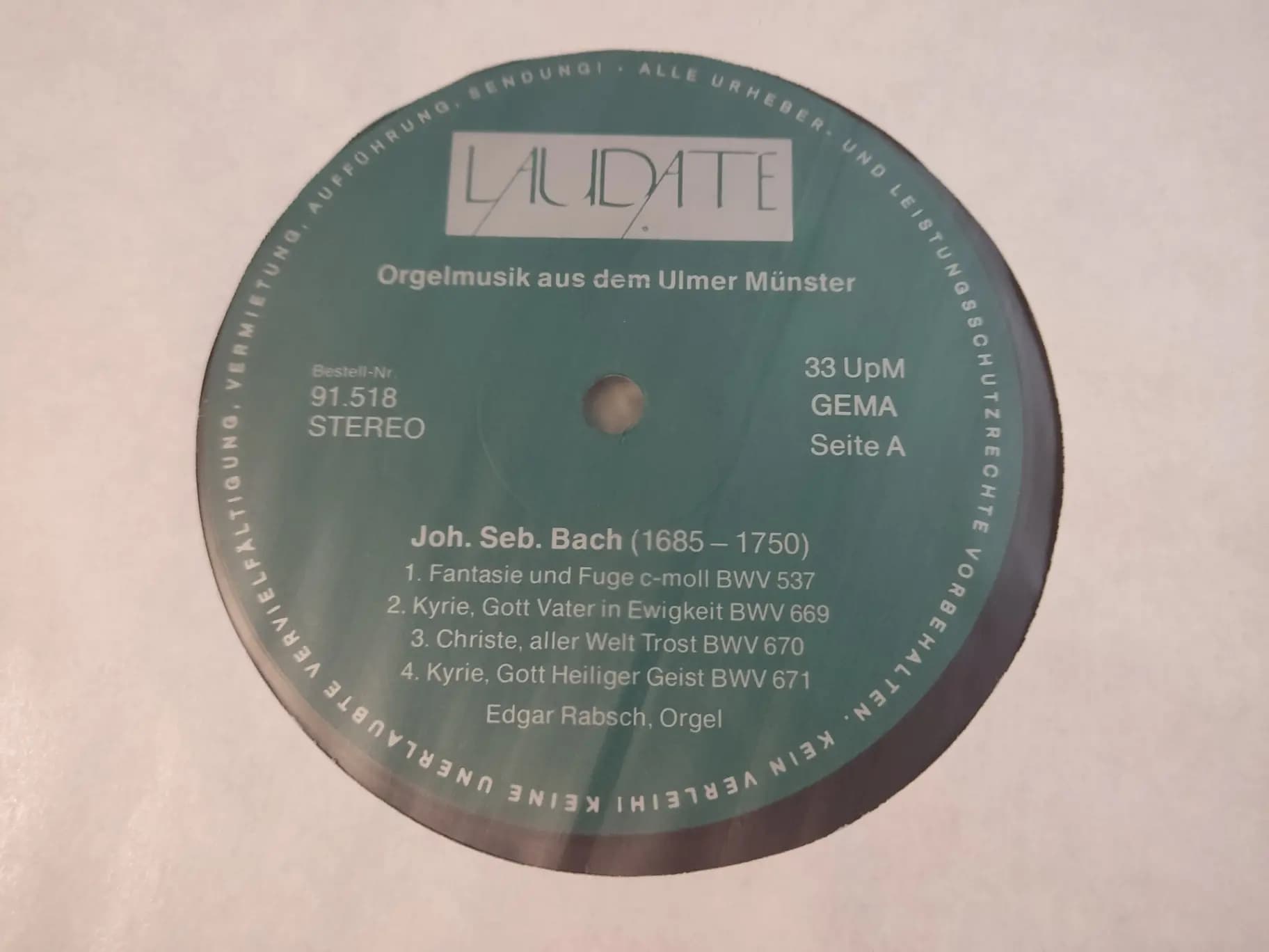 Główne zdjęcie - Johann Sebastian Bach - Orgelmusik Aus Dem Ulmer Münster