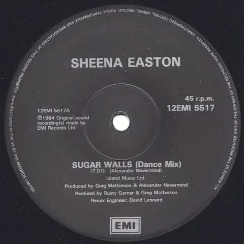 Okładka płyty Sheena Easton - Sugar Walls