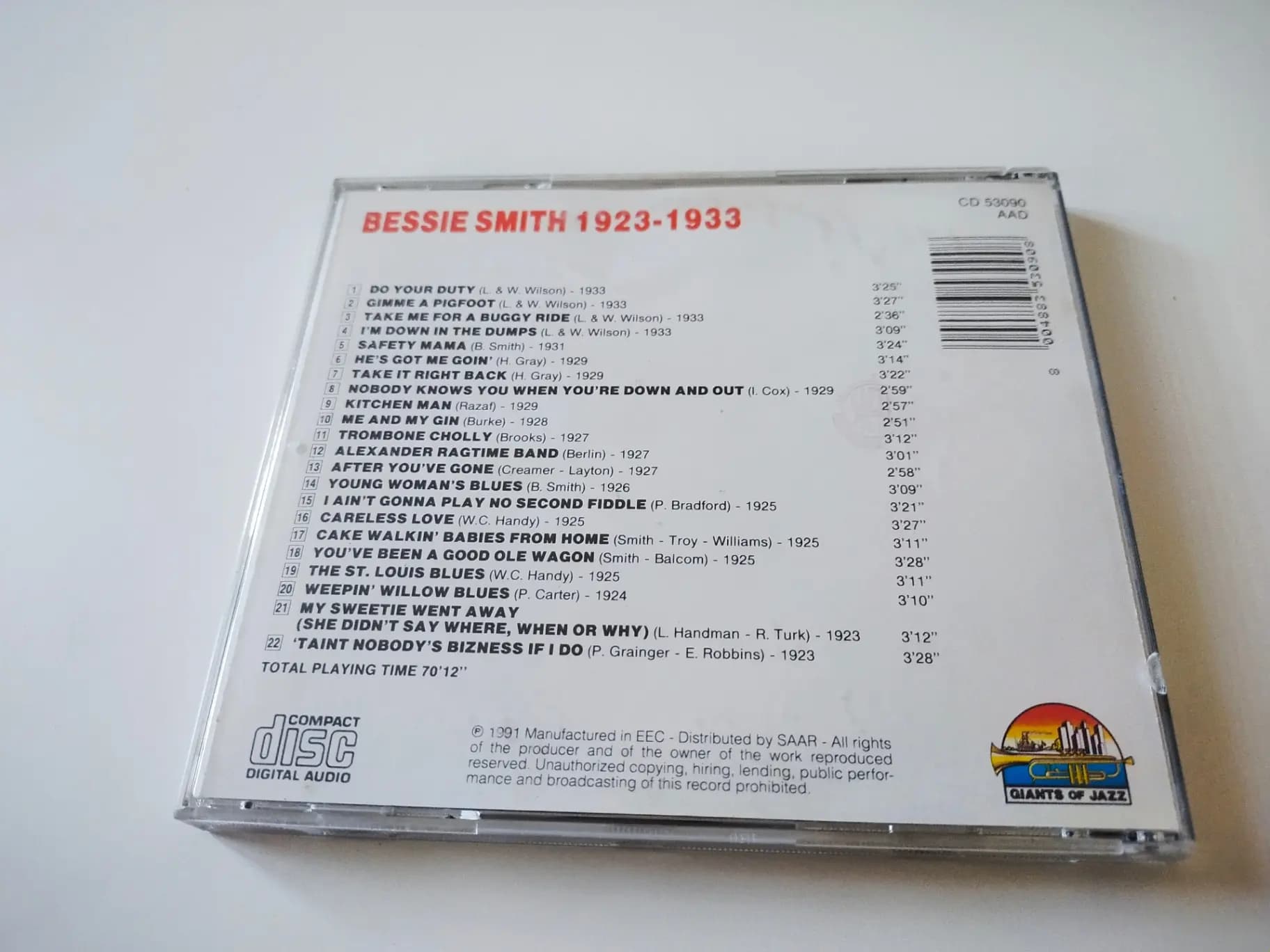 Główne zdjęcie - Bessie Smith - 1923-1933: Empress Of The Blues