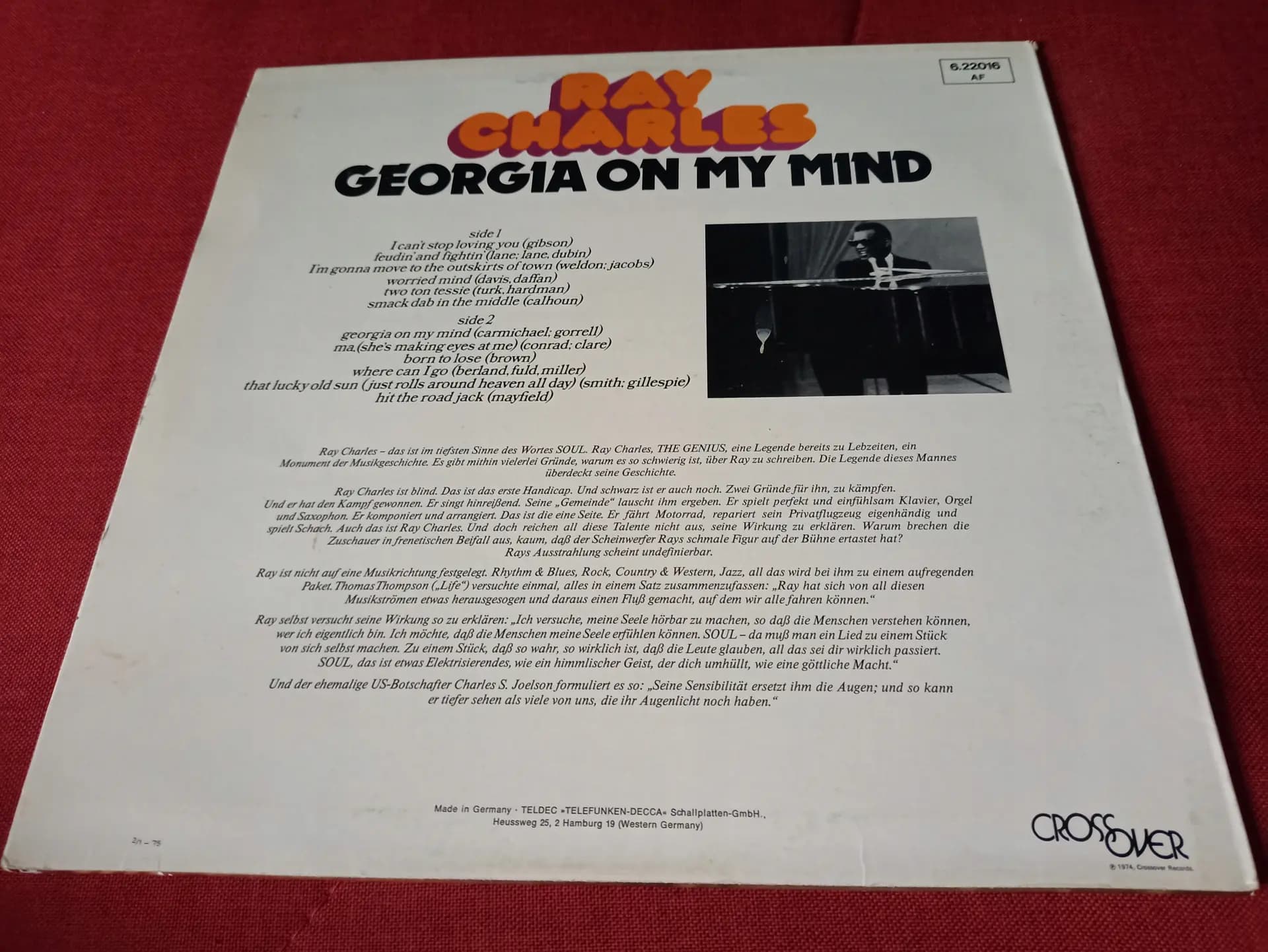 Główne zdjęcie - Ray Charles - Georgia On My Mind And Other Great Songs