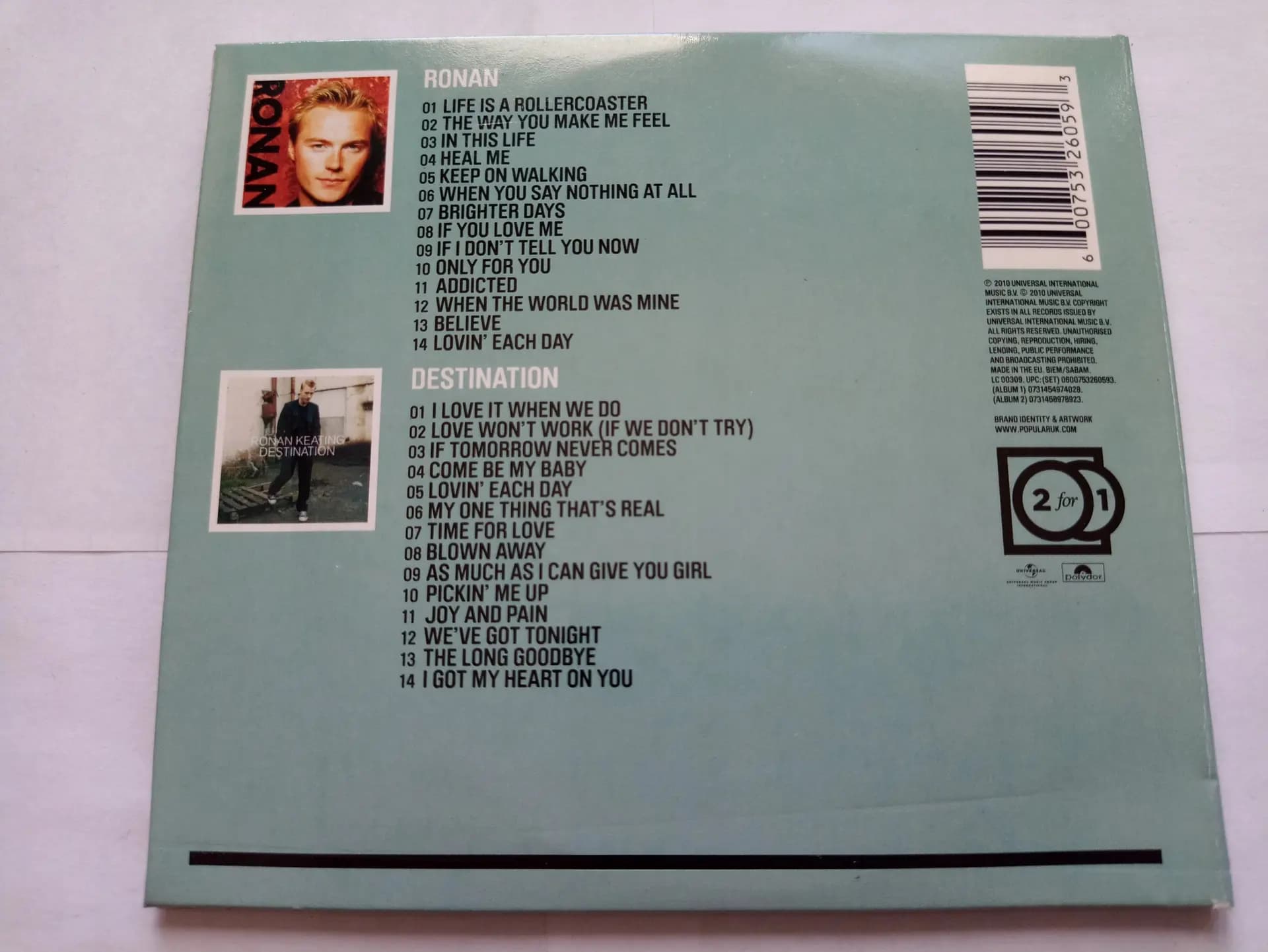 Główne zdjęcie - Ronan Keating - Ronan/Destination