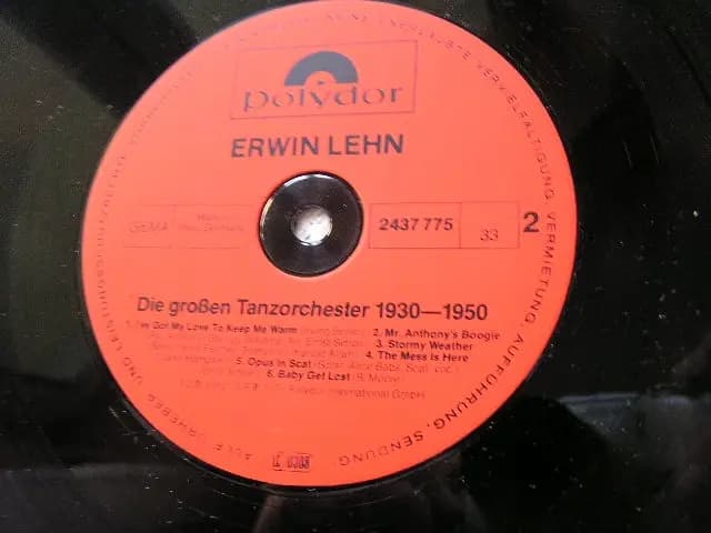 Główne zdjęcie - ERWIN LEHN - Die Grossen Tanzorchester - ERWIN LEHN - Die Grossen Tanzorchester