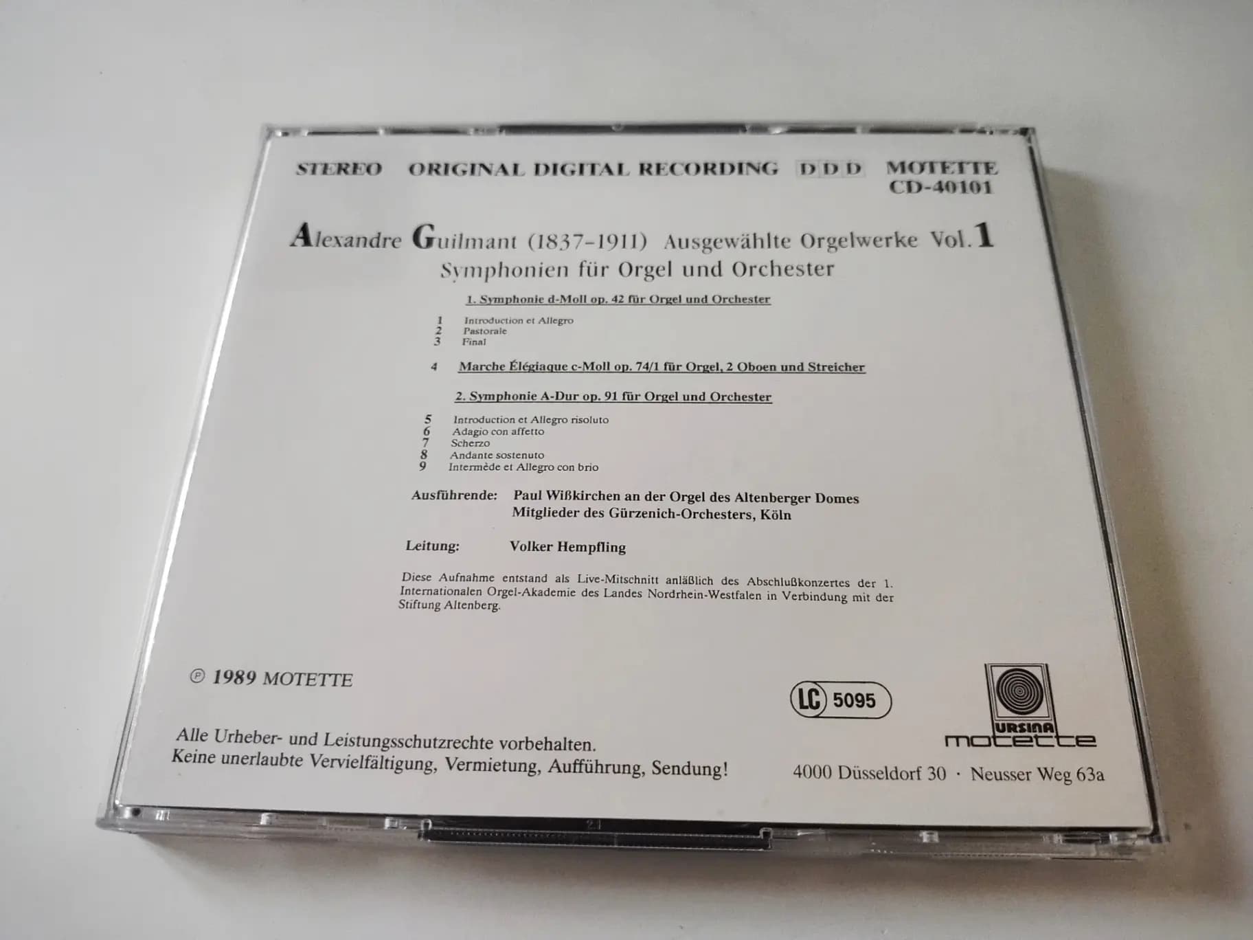 Główne zdjęcie - Guilmant - Ausgewählte Orgelwerke  Symphonien Für Orgel Und Orchester